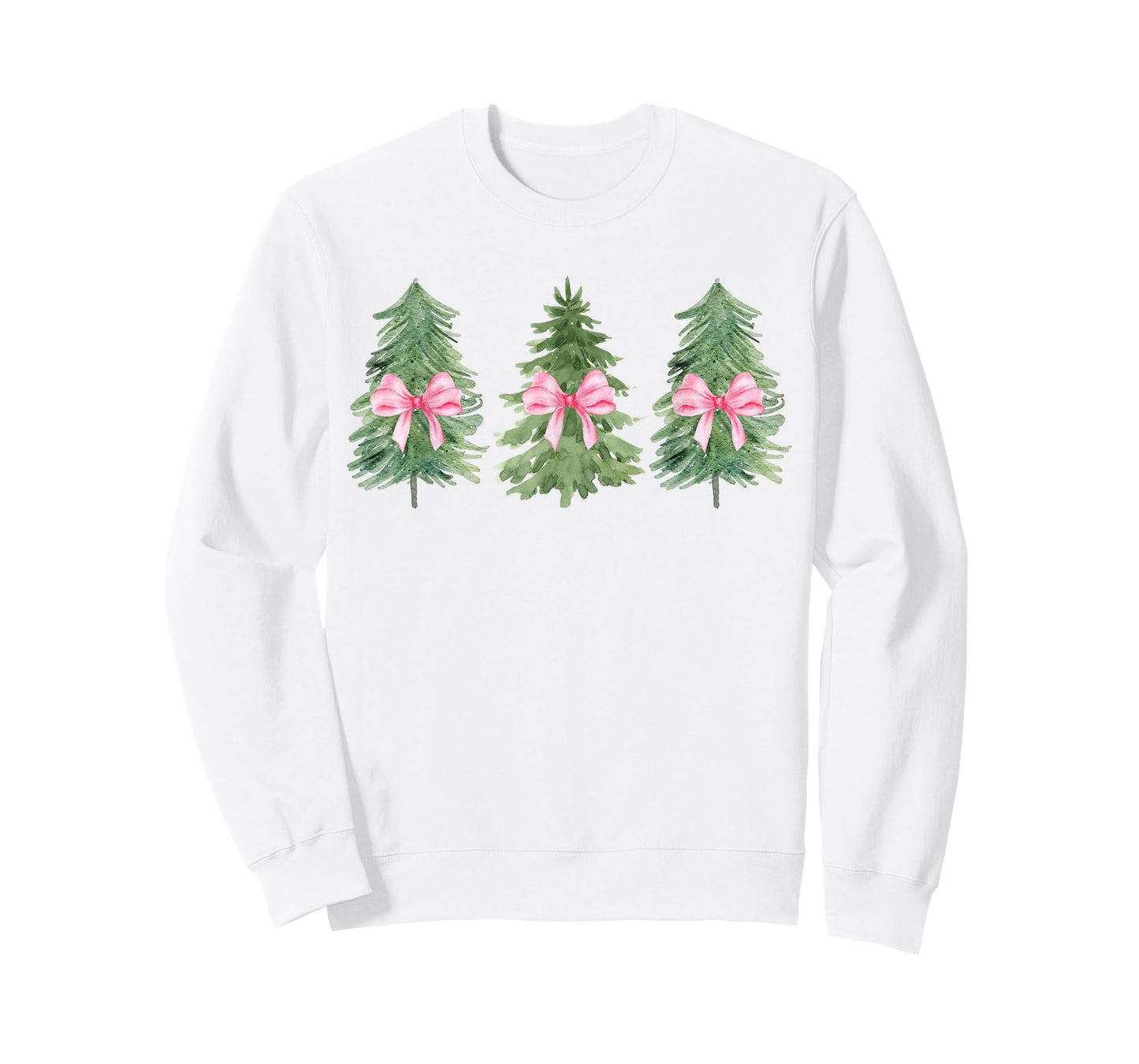 Christmas Tree Coquette Pink Bow Christmas Girly Women Girls T-Shirt