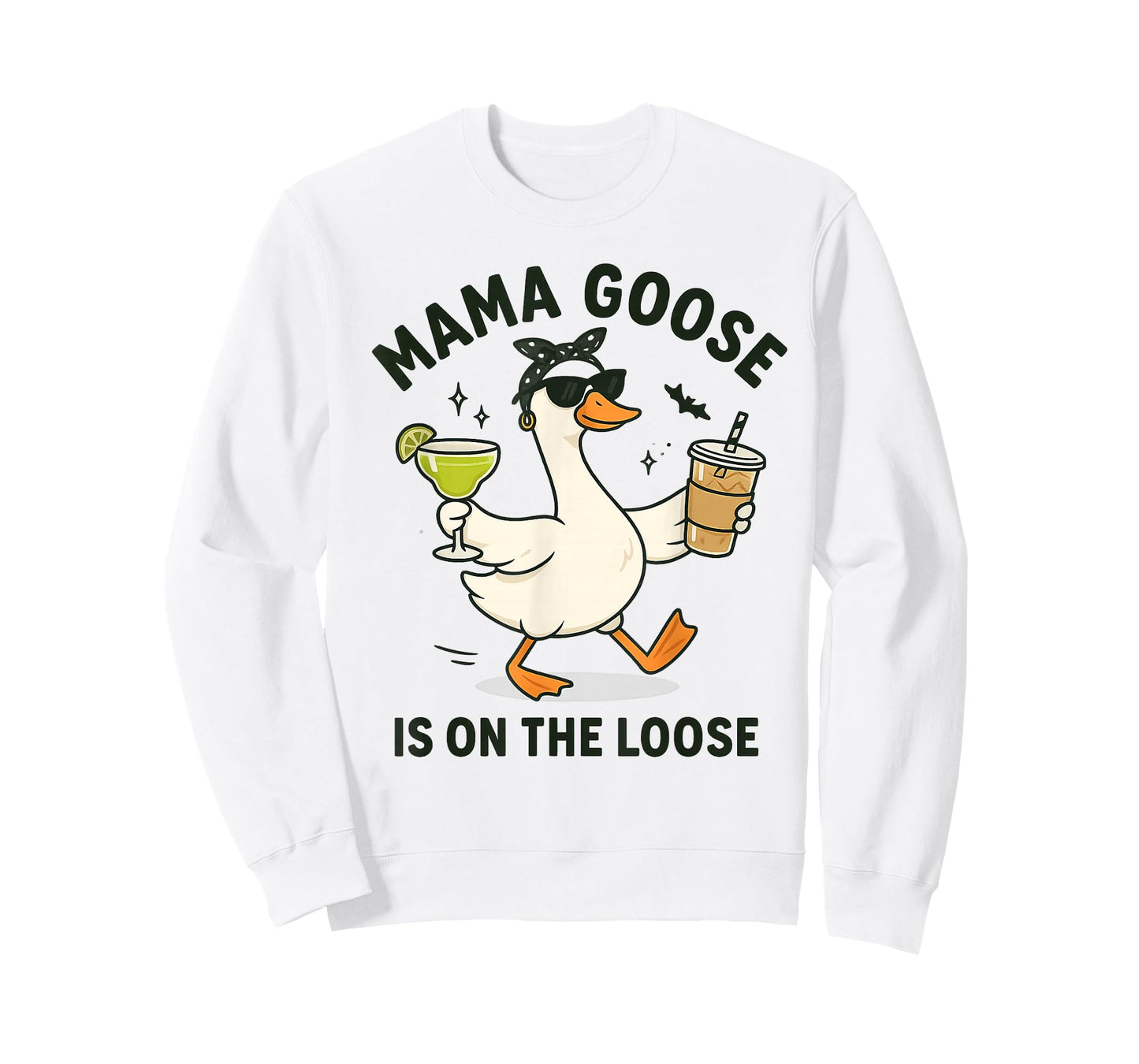 Mama Goose On The Loose Funny Mom Goose Graphic T-Shirt