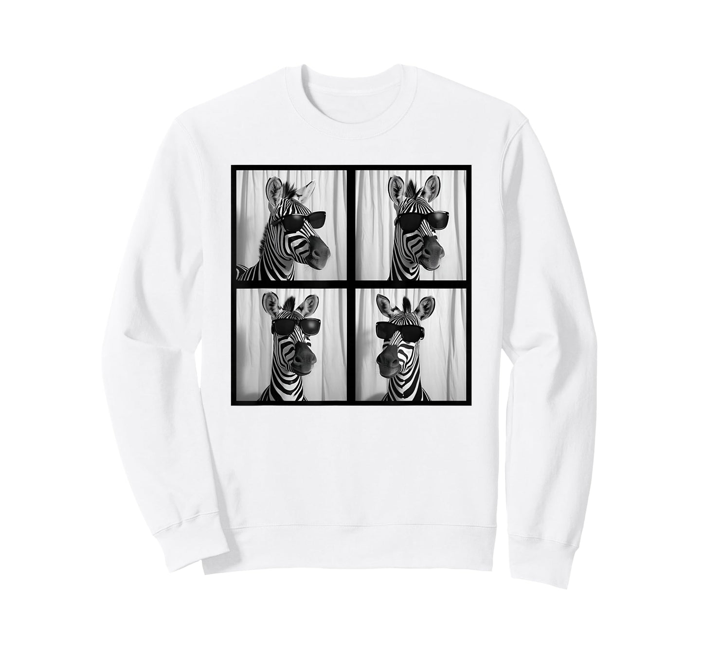 Zebra with Sunglasses Zoo Lover Funny Safari Animal Photo T-Shirt