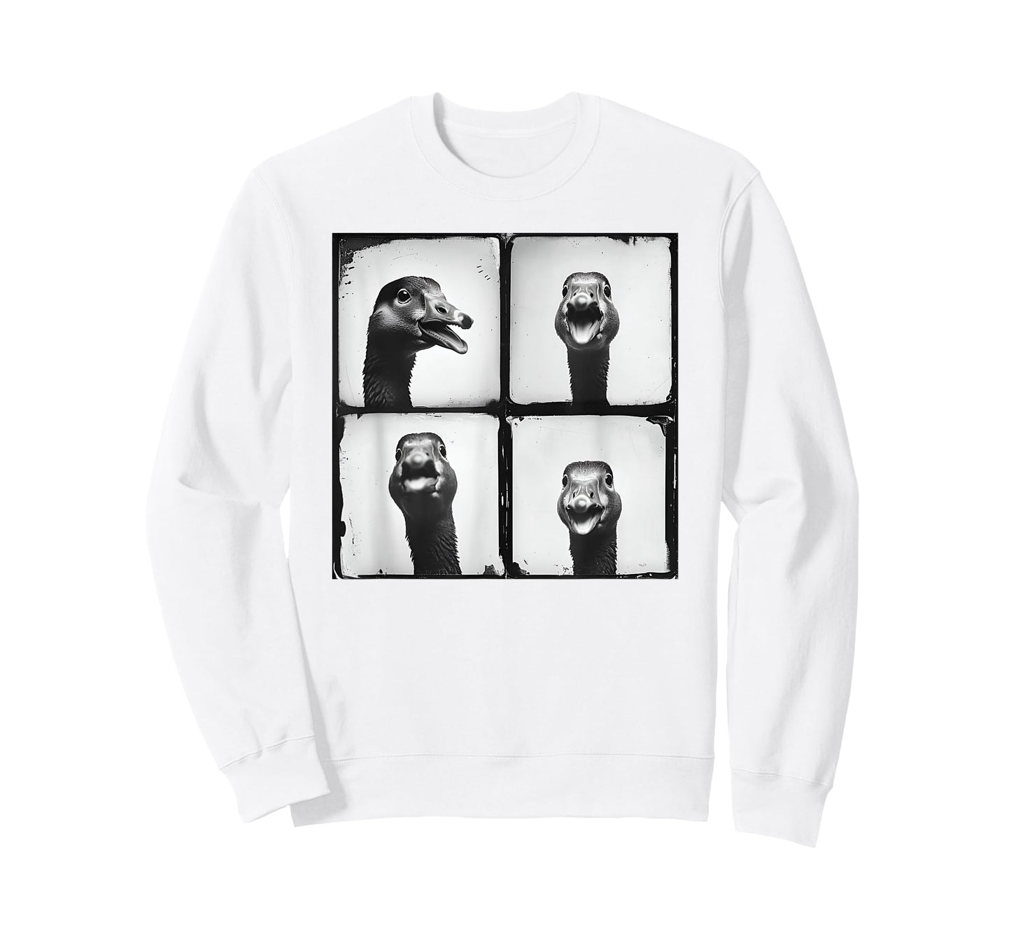 Cool Goose Face Photo Love Geese Farmyard Funny Retro Animal T-Shirt