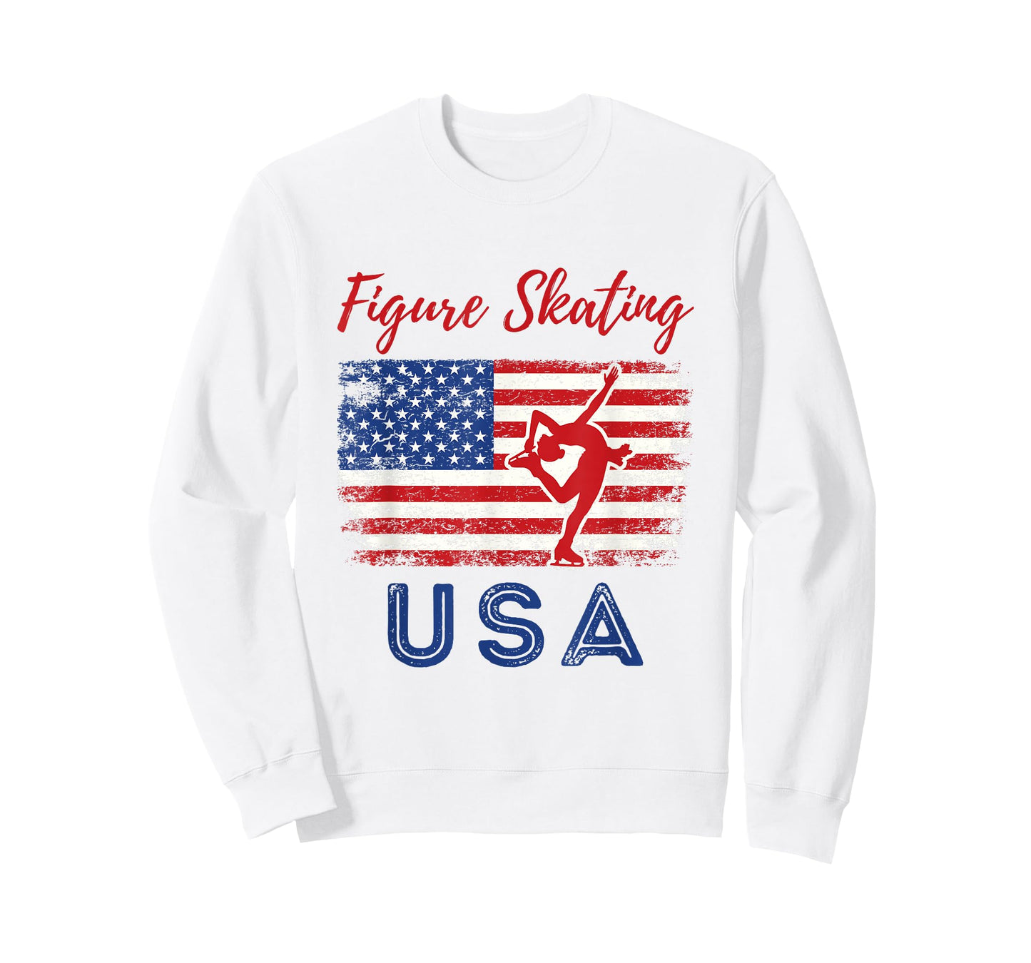 USA American Flag Figure Skating Team Girls Women T-Shirt