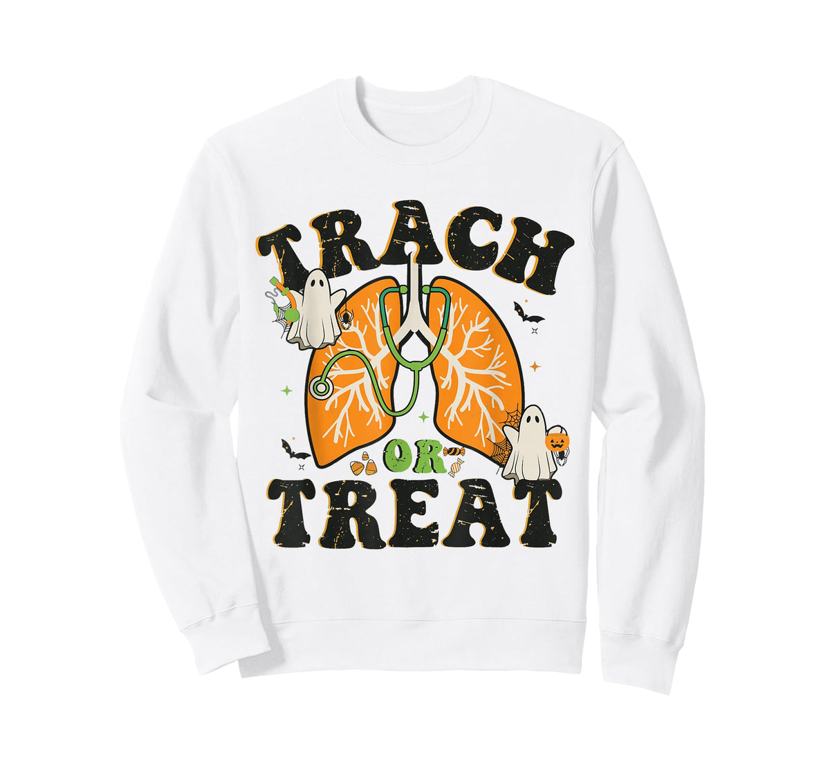 Trach or Treat ICU RN Halloween Nurse Respiratory Therapist T-Shirt