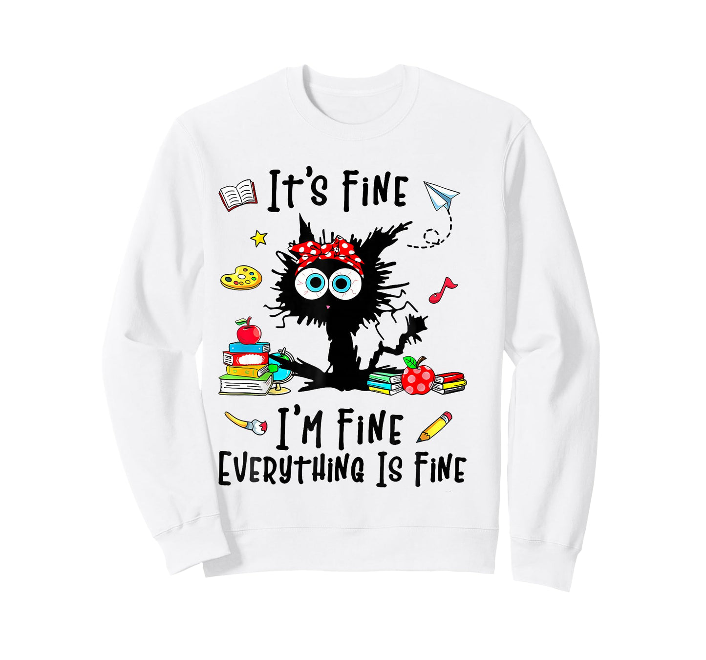Teacher It's Fine I'm Fine Everything is Fine Back to School T-Shirt