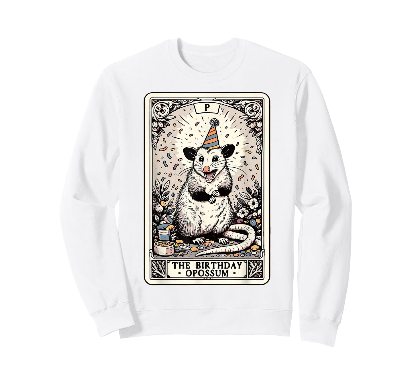 The Birthday Opossum Tarot Card Opossum T-Shirt