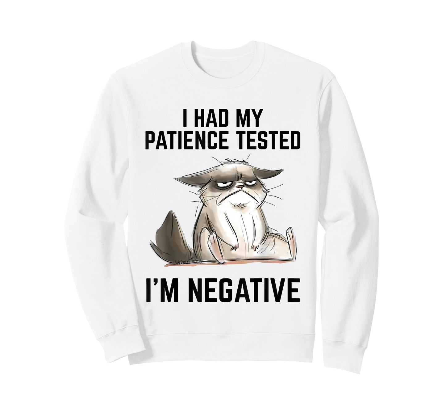 I Had My Patience Tested I'm Negative Cat Funny Vintage T-Shirt