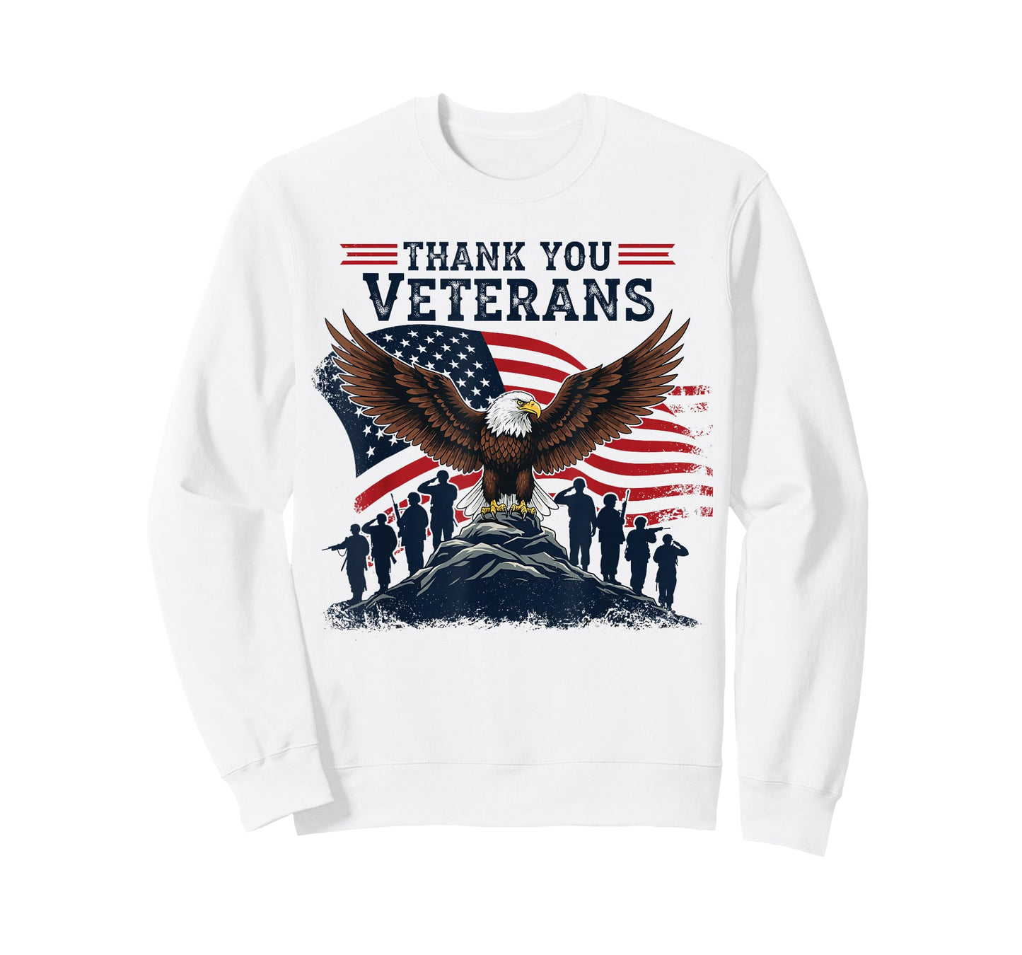 Thank You Veterans Patriotic American Flag Veterans Day T-Shirt