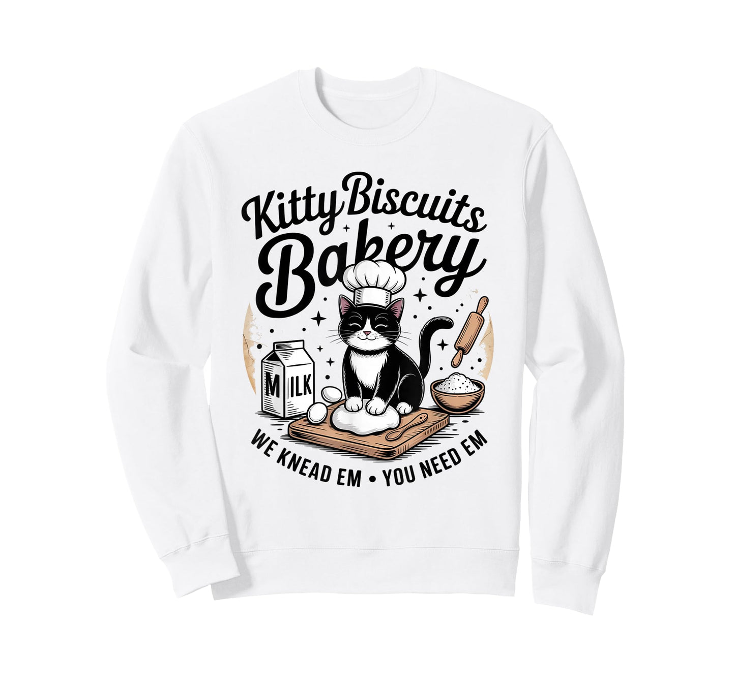 Cute Kitty Biscuits Bakery Funny Cat Lovers Baking Humor T-Shirt