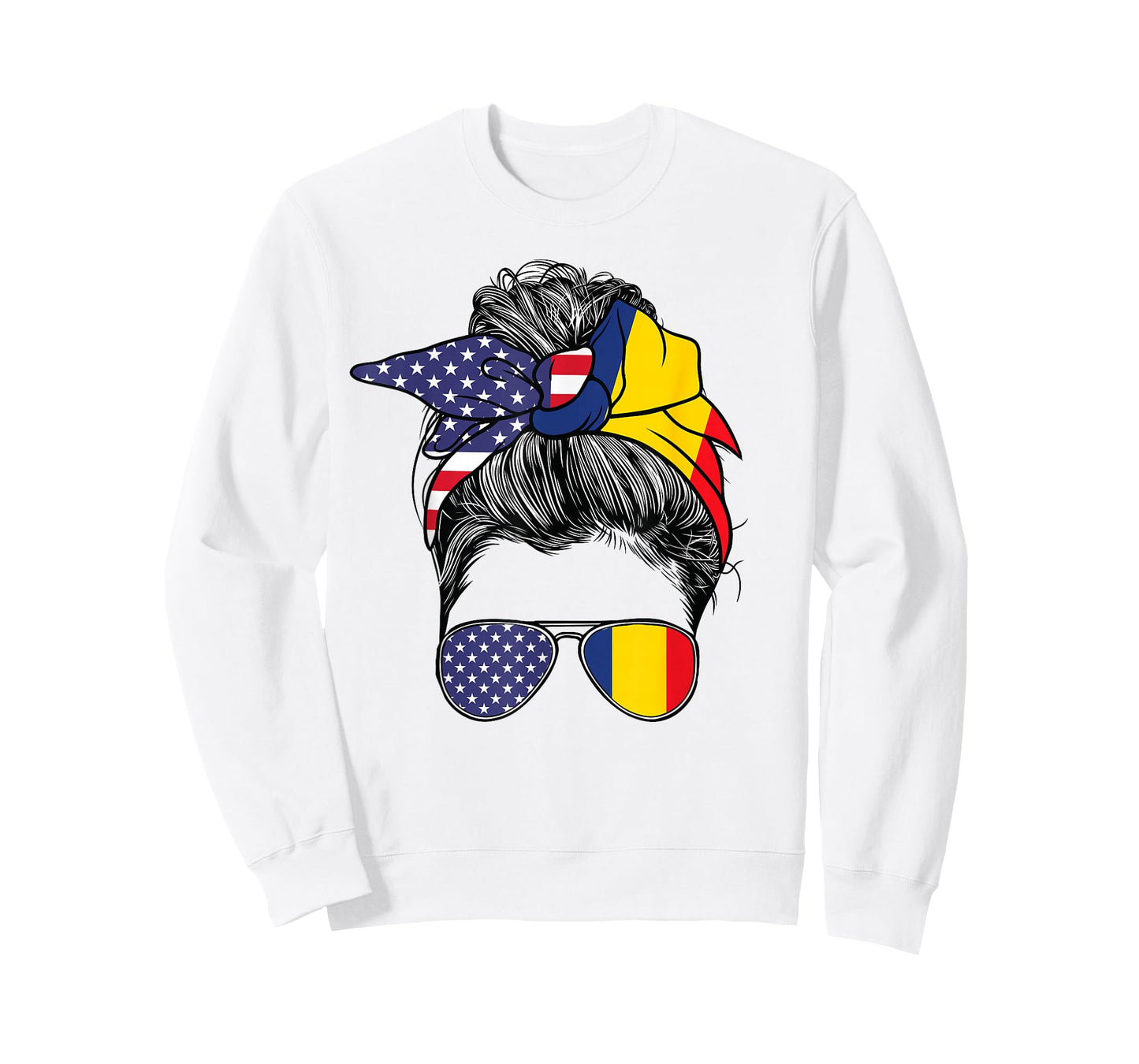 Romanian Women Girl USA Heritage American Romania Flag T-Shirt