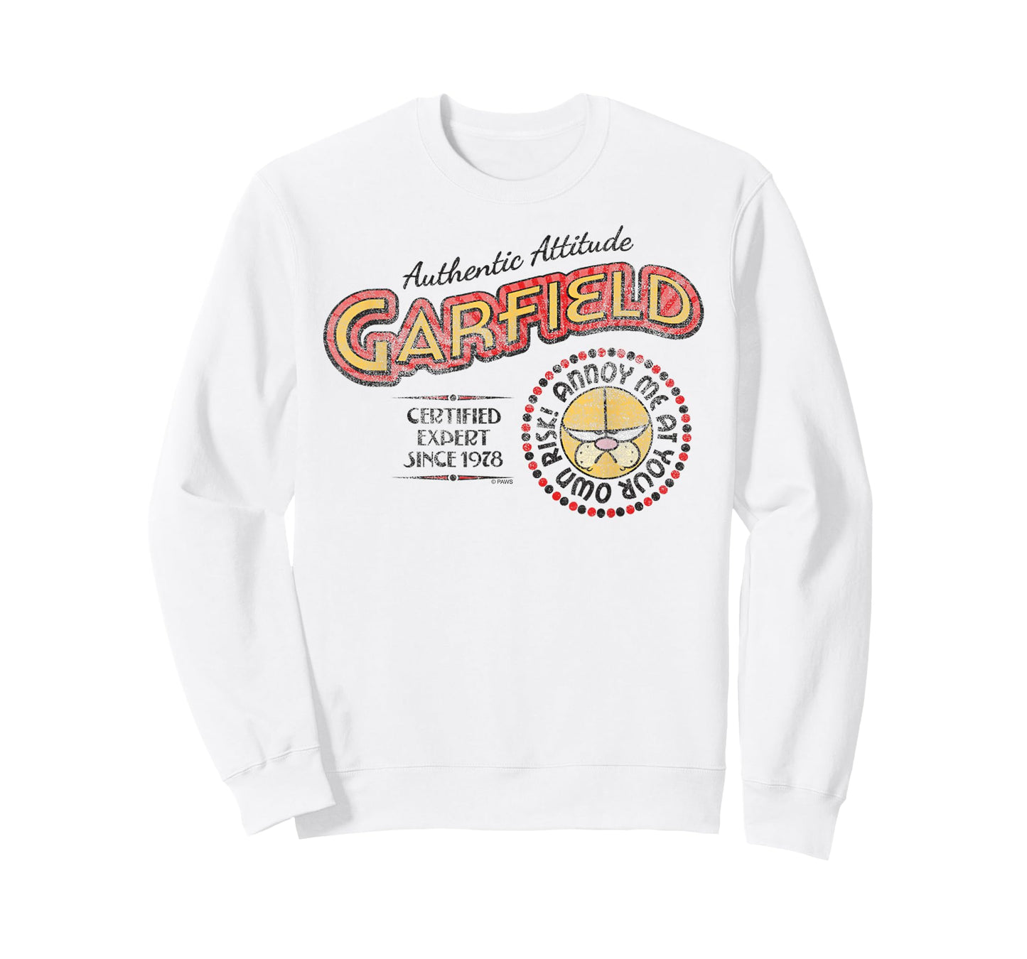 Garfield Authentic Attitude Expert Cartoon Cat T-Shirt