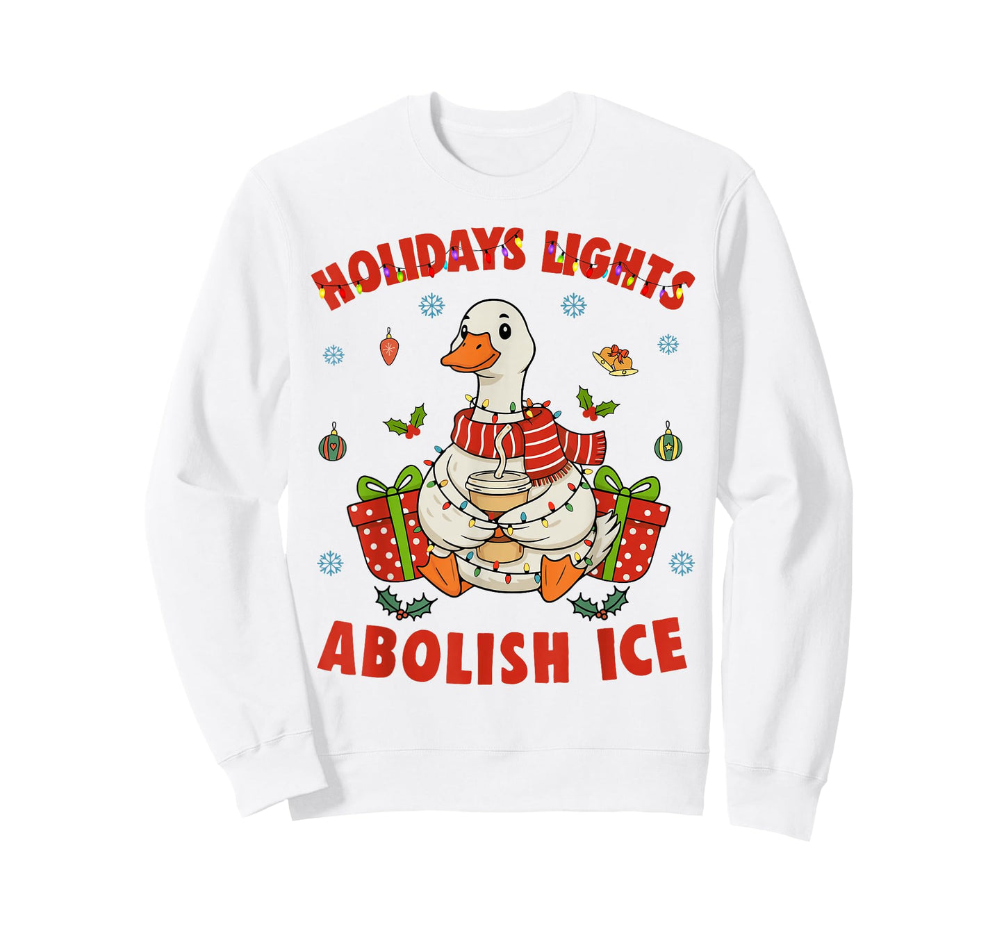 Holidays Lights Ice Silly Goose Christmas Winter Holiday T-Shirt