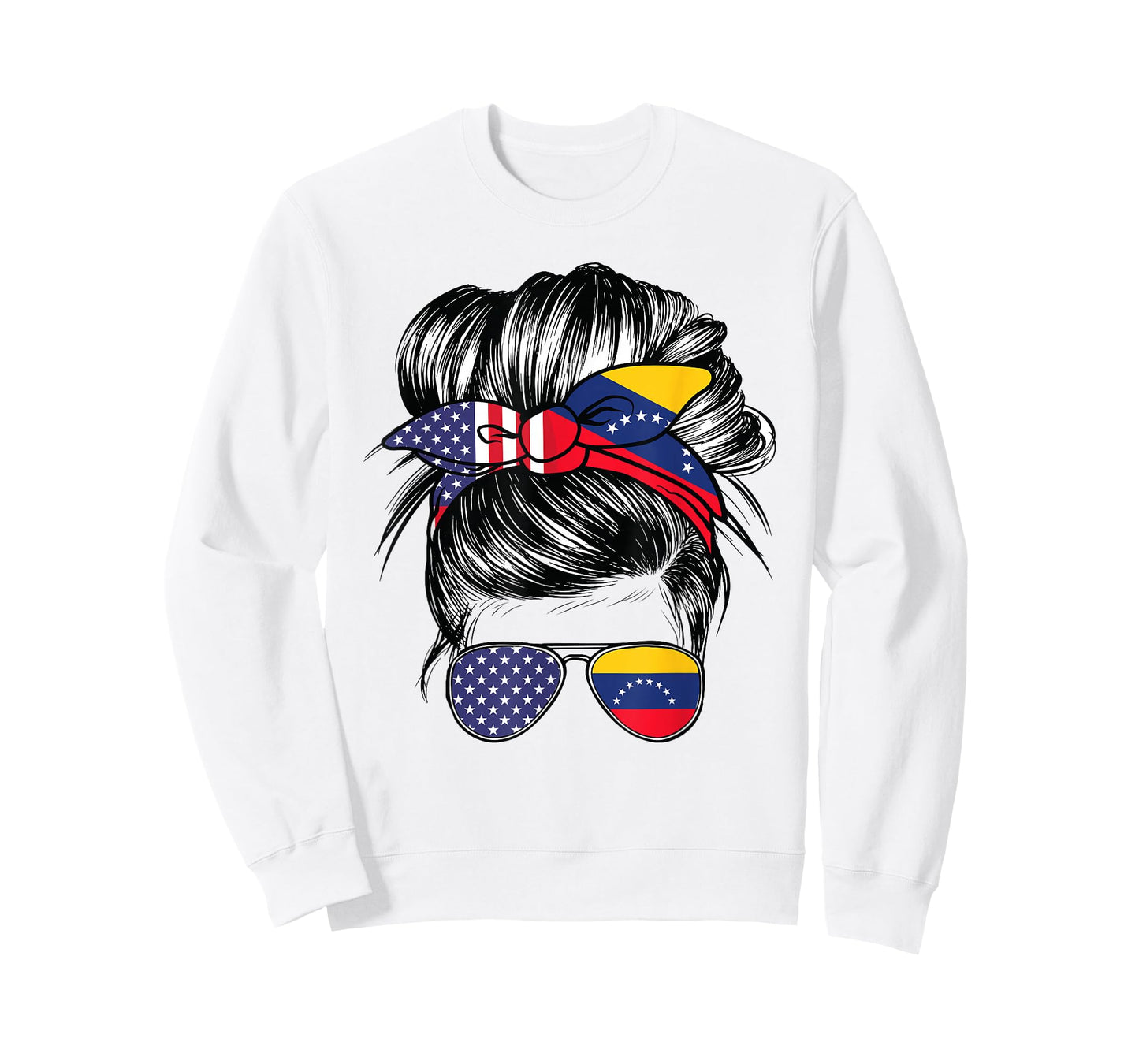 Venezuela Flag American Women Girl USA Heritage Venezuelan T-Shirt