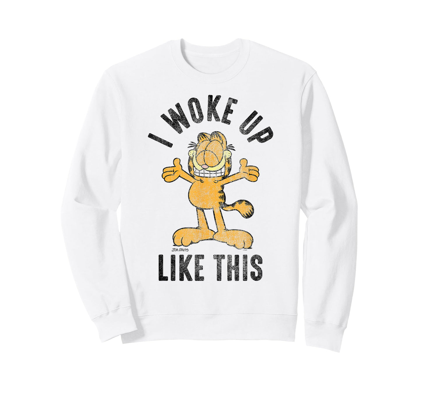 Garfield I Woke Up Like This Distressed Cartoon Cat T-Shirt