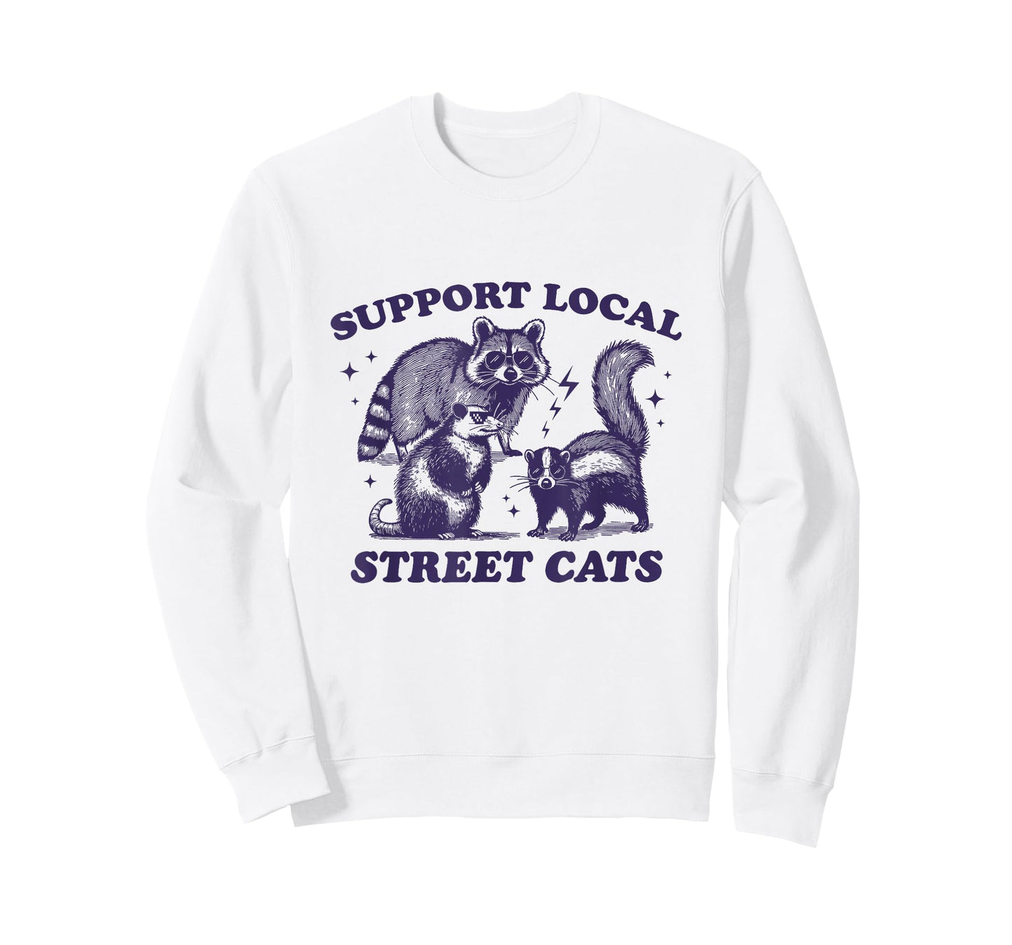 Support Local Street Cats Garbage Gang Possum Skunk Raccoon T-Shirt