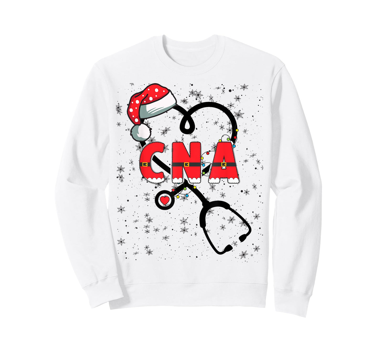 CNA Christmas Heart Certified Nursing Assistant Xmas Party T-Shirt