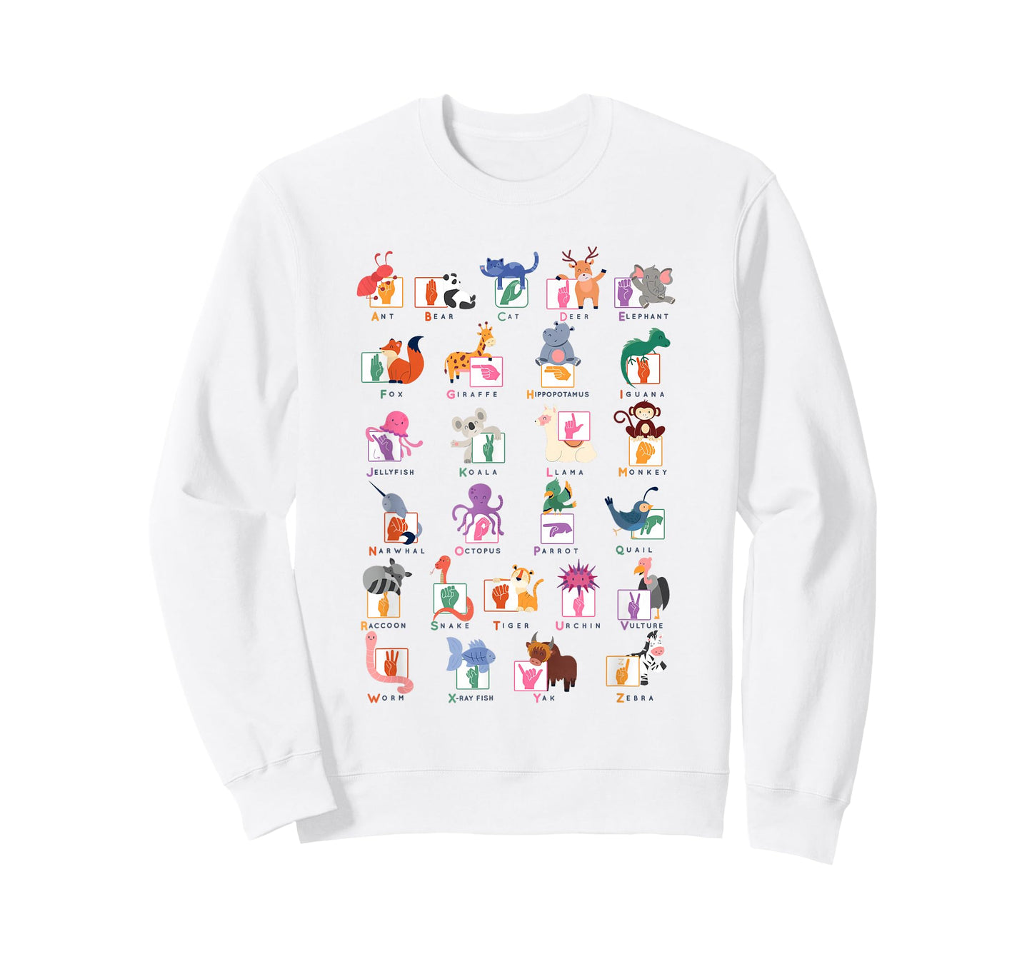 American Sign Language Gifts for Teachers ASL Alphabet T-Shirt