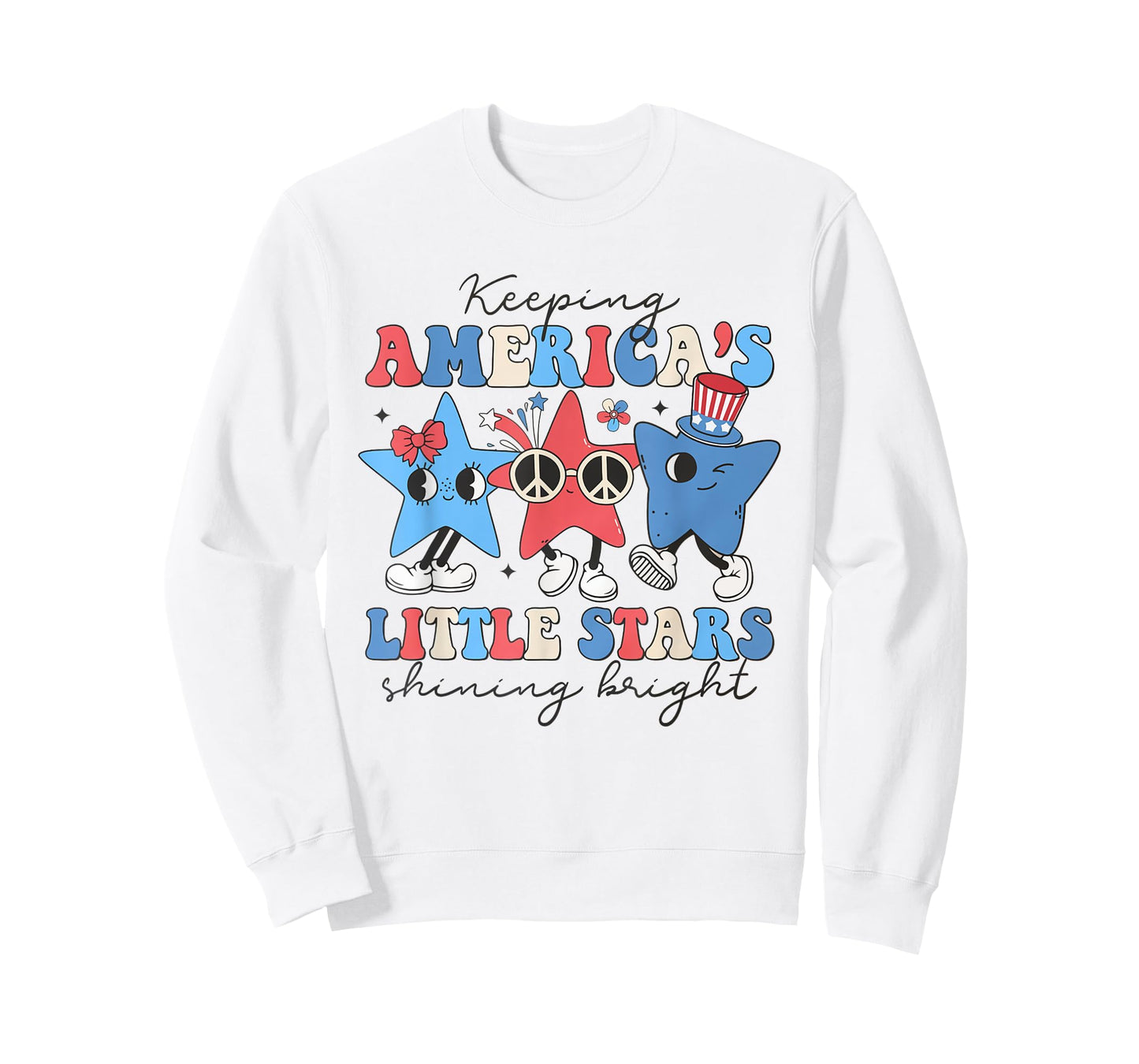 Pediatric Nurse 4th of July Little Stars Shining Bright T-Shirt for Women Men