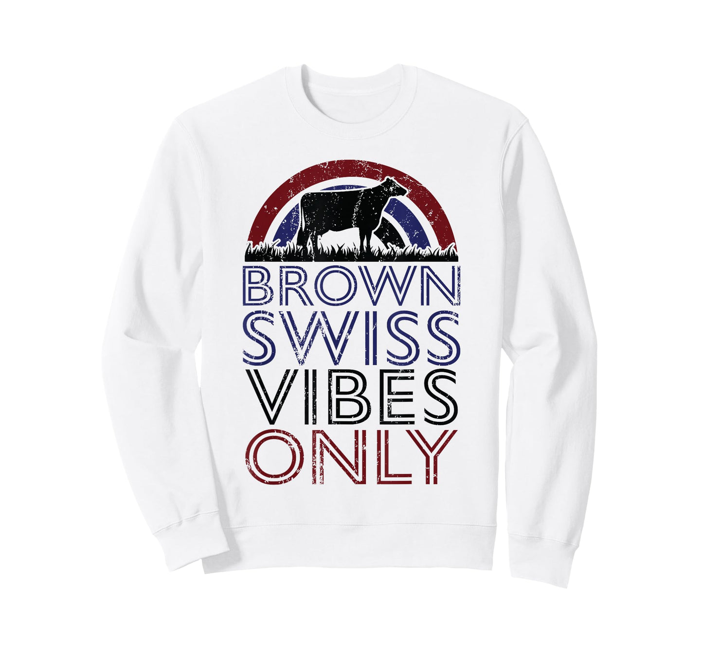 Cow Vibes Only - Cow Breeder Brown Swiss Cattle Farmer T-Shirt
