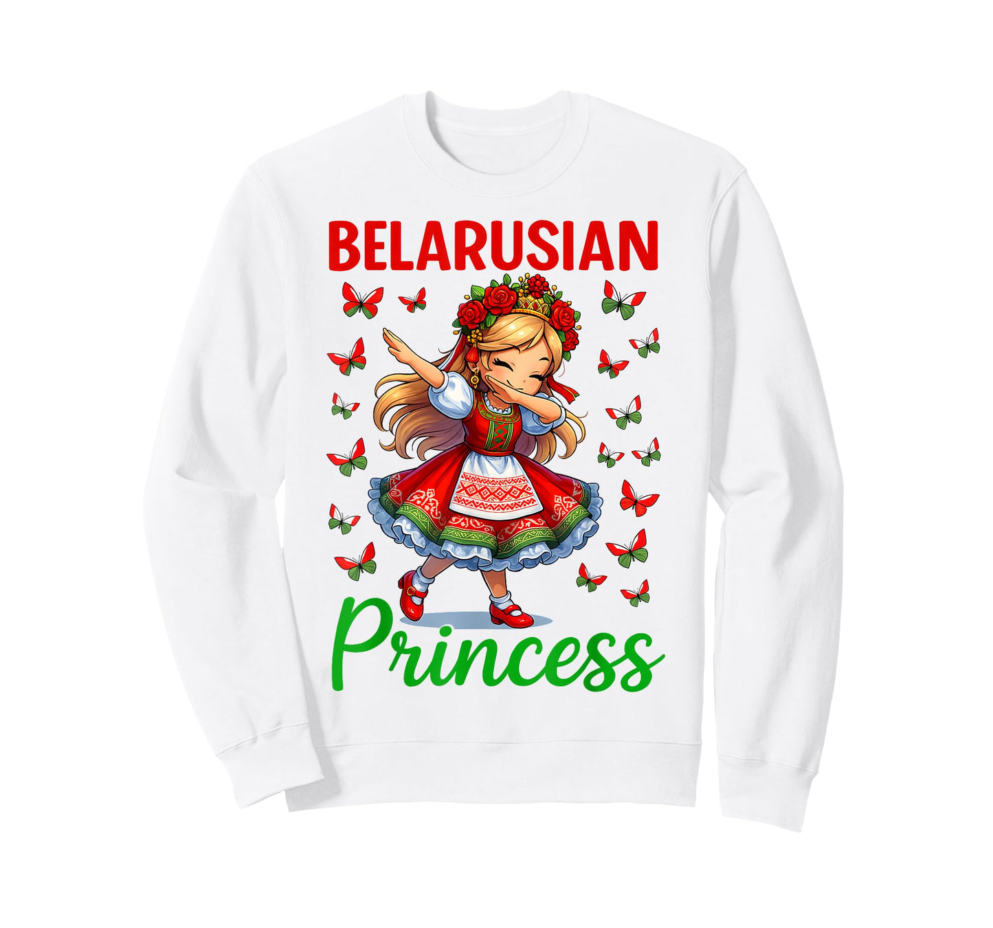 Belarusian Princess Dabbing Girl Cute Belarus Pride Girls T-Shirt