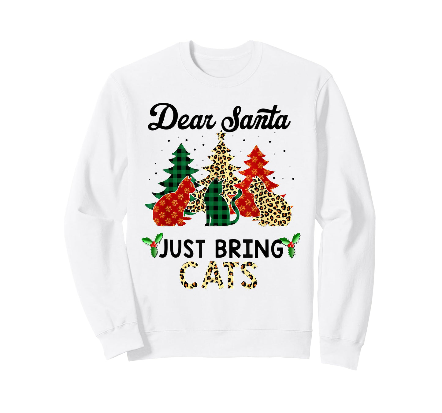 dear santa just bring cats christmas T-Shirt