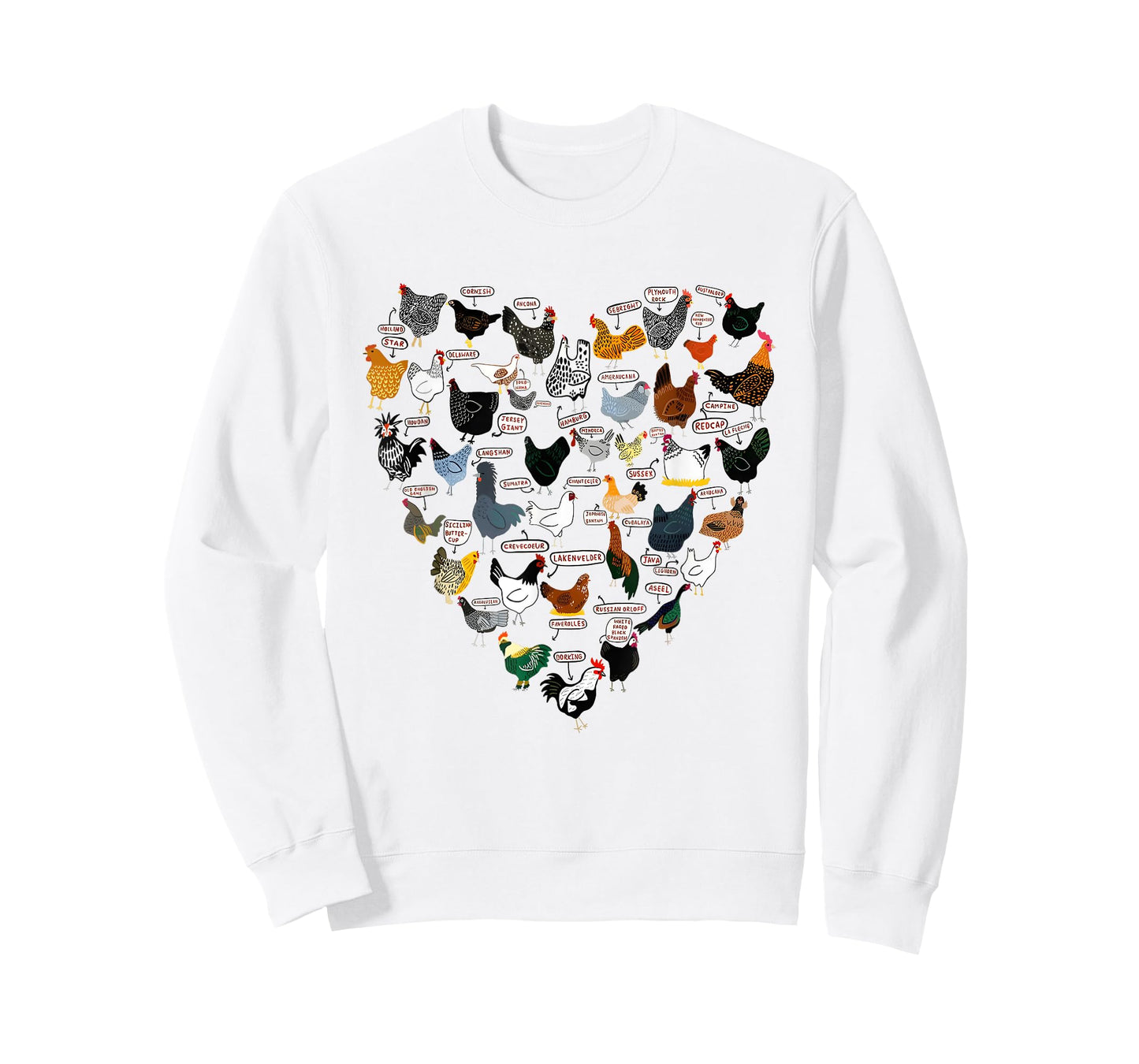Chicken Breeds Mothers Chickens Heart Shape Women Farmer T-Shirt