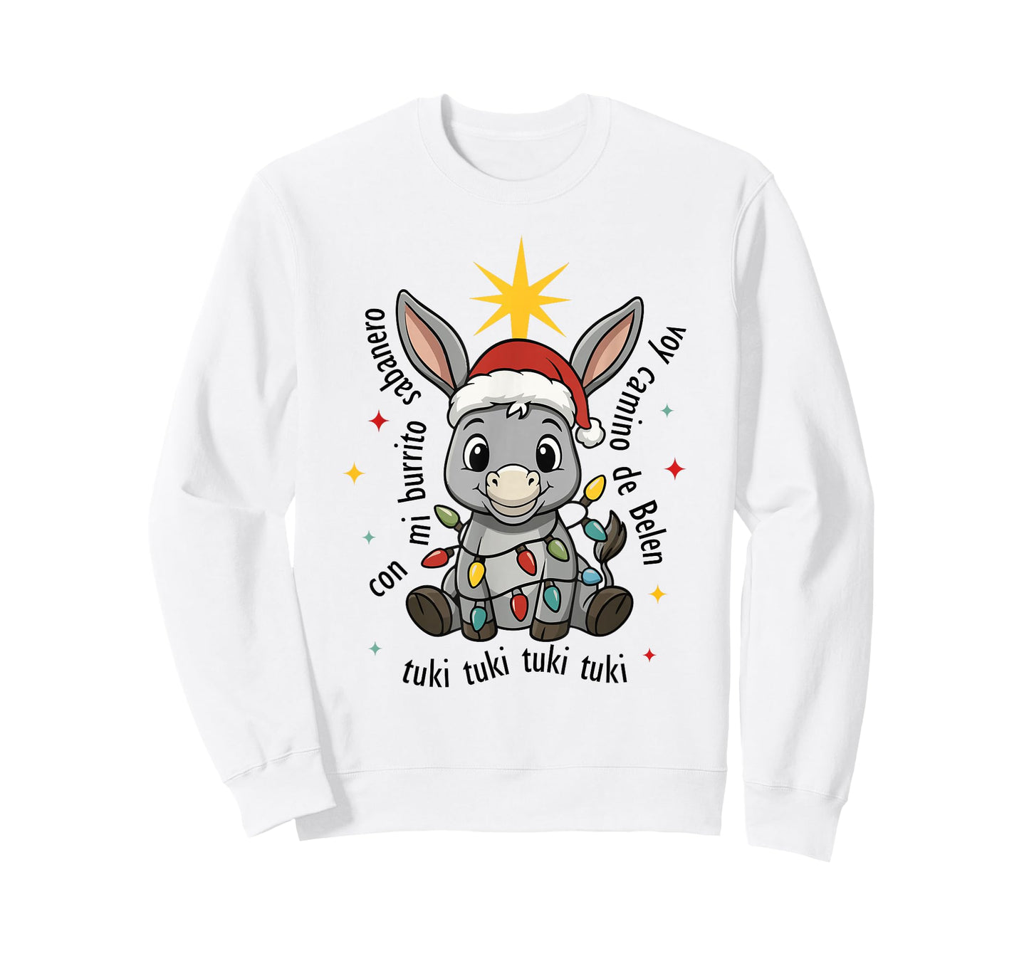 Con Mi Burrito Sabanero Mexican Tuki Tuki Donkey Latino Xmas T-Shirt