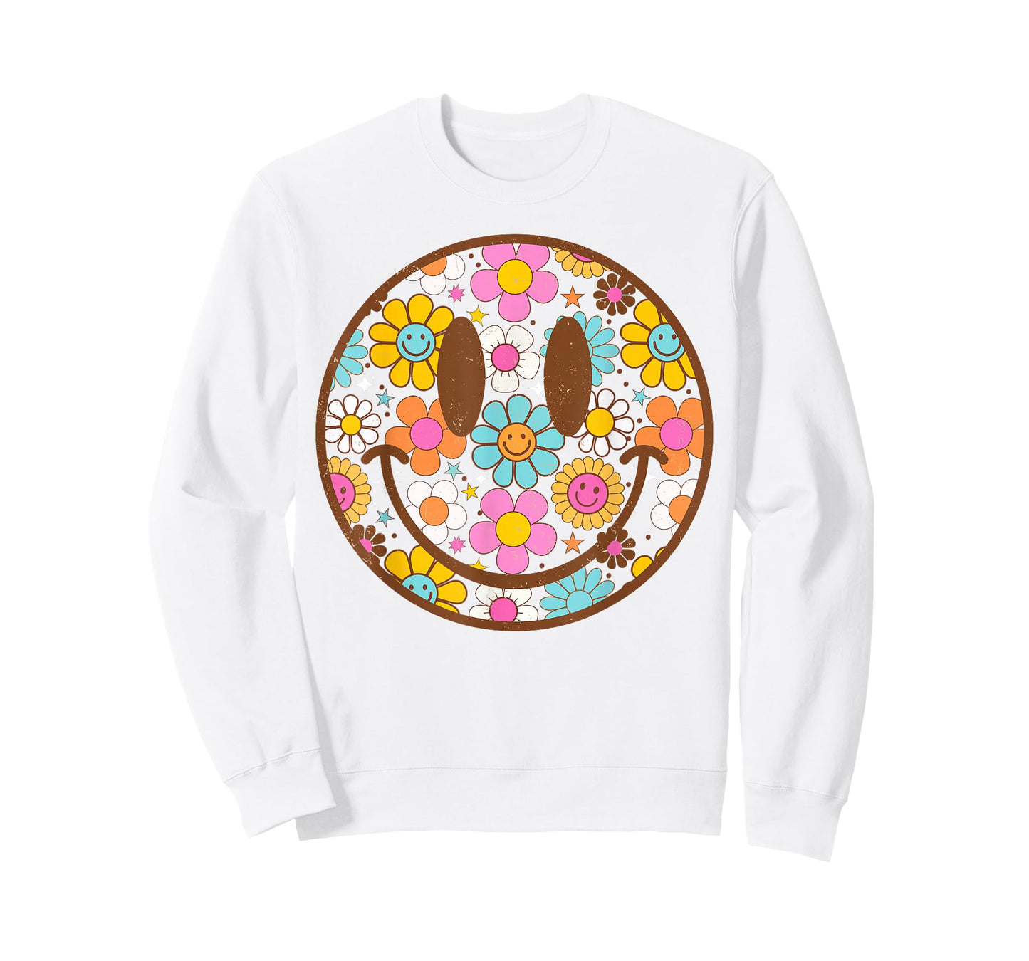 Happy Retro Daisy Smile Face Preppy Aesthetic Men Women Kids T-Shirt