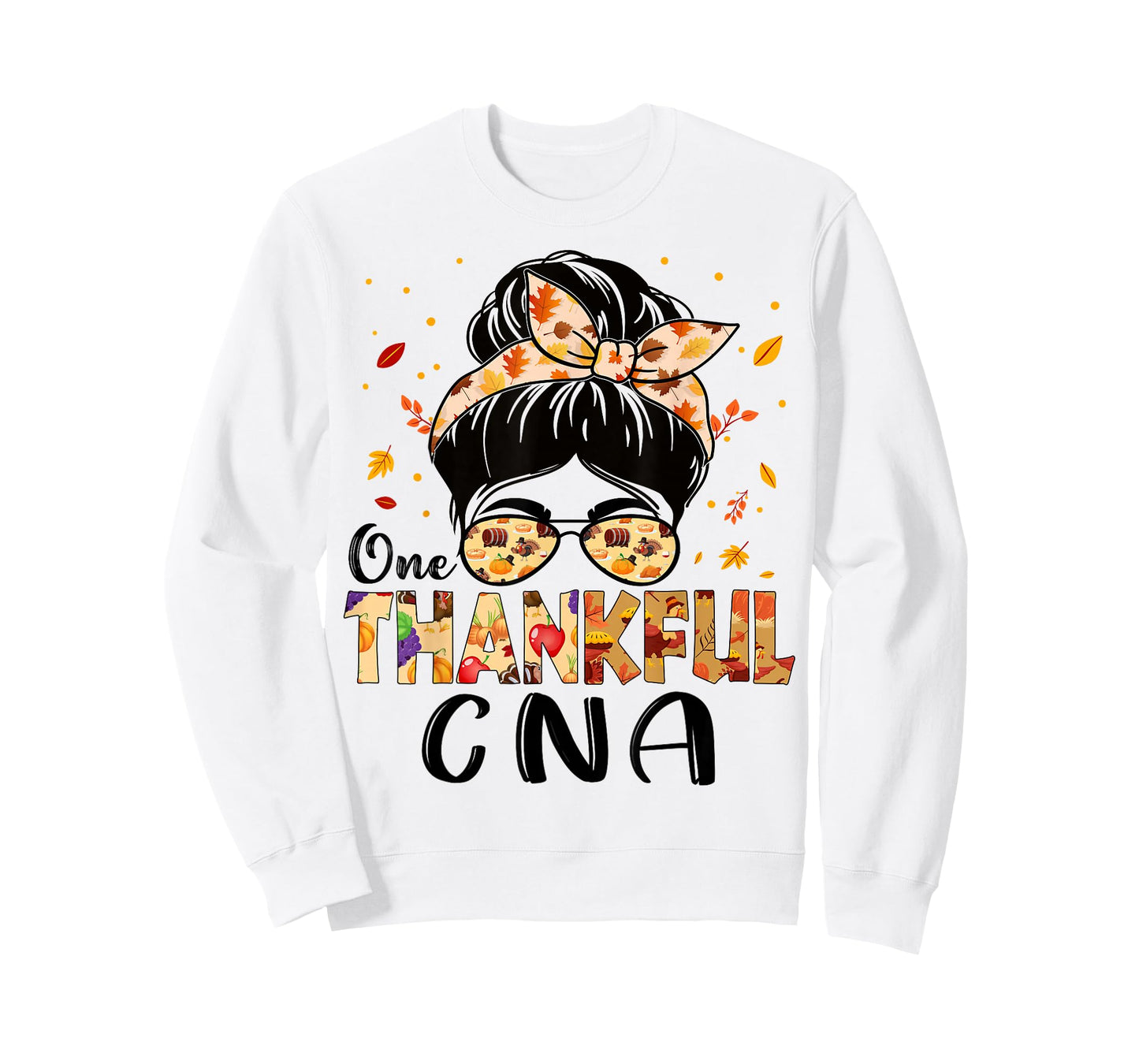 CNA Certified Nursing Assistant Thankful Thanksgiving Fall T-Shirt