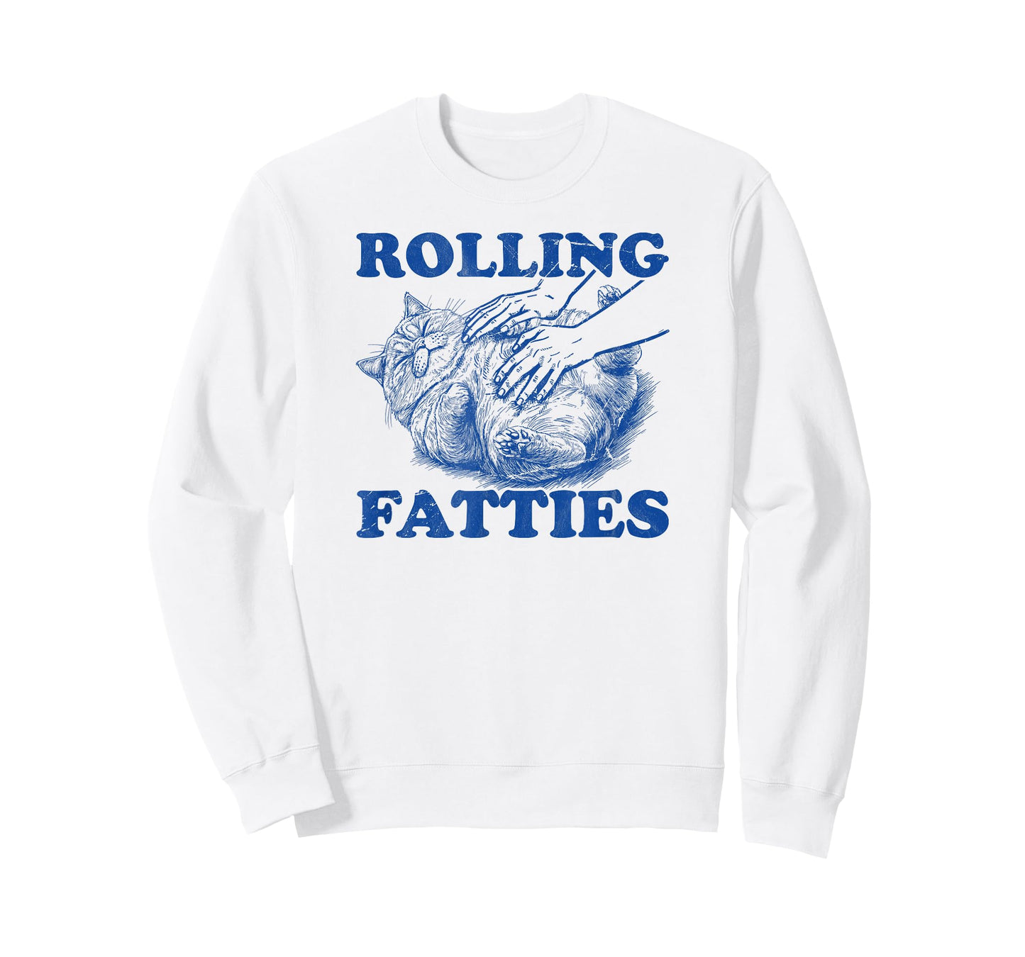 Rolling Fatties cat funny cute cat lover Kitten Owner retro T-Shirt