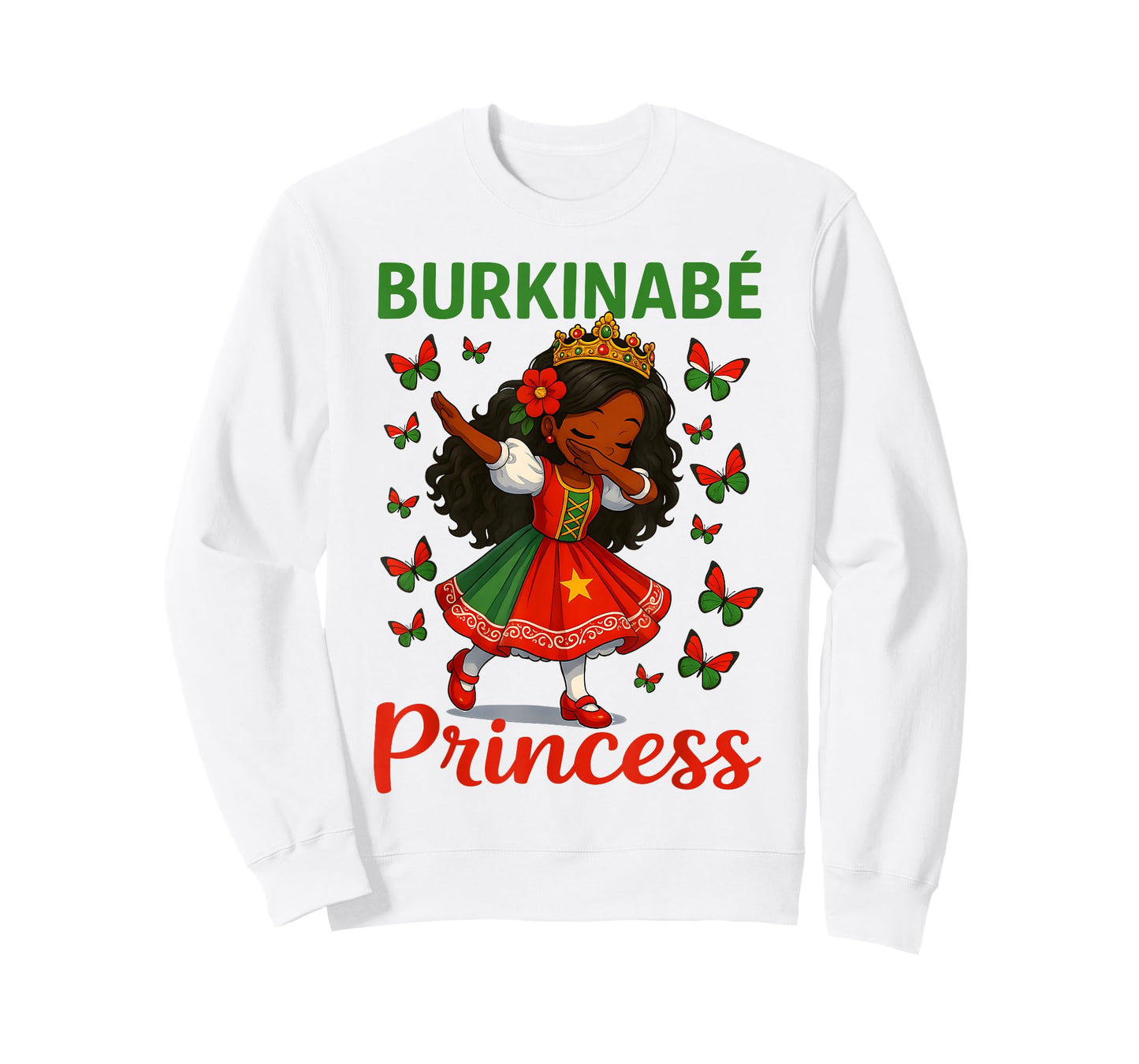 Burkinabé Princess Dabbing Girl Cute Burkina Faso Pride kids T-Shirt