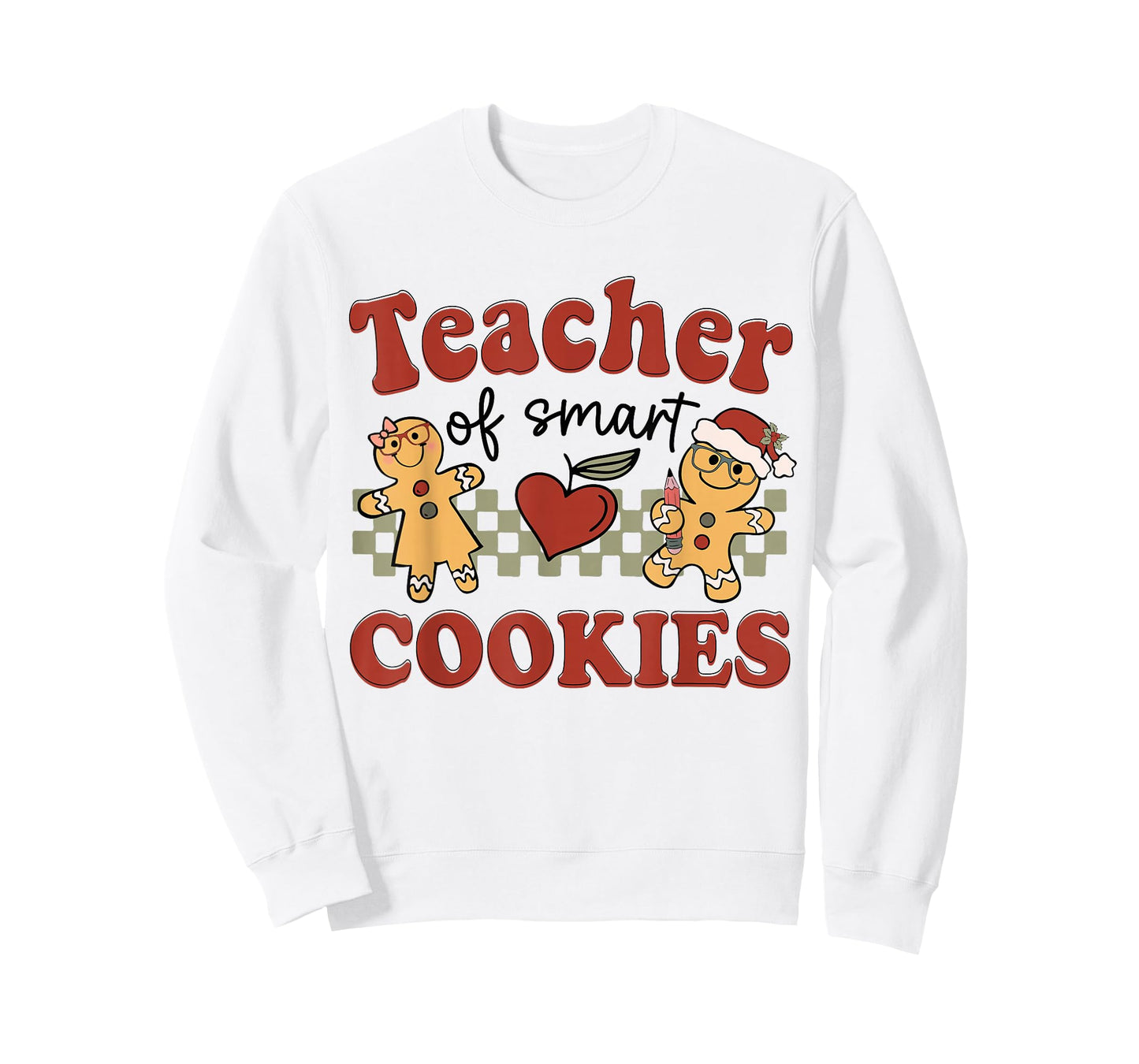 Christmas Teacher of Smart Cookies Baking Gingerbread Man T-Shirt