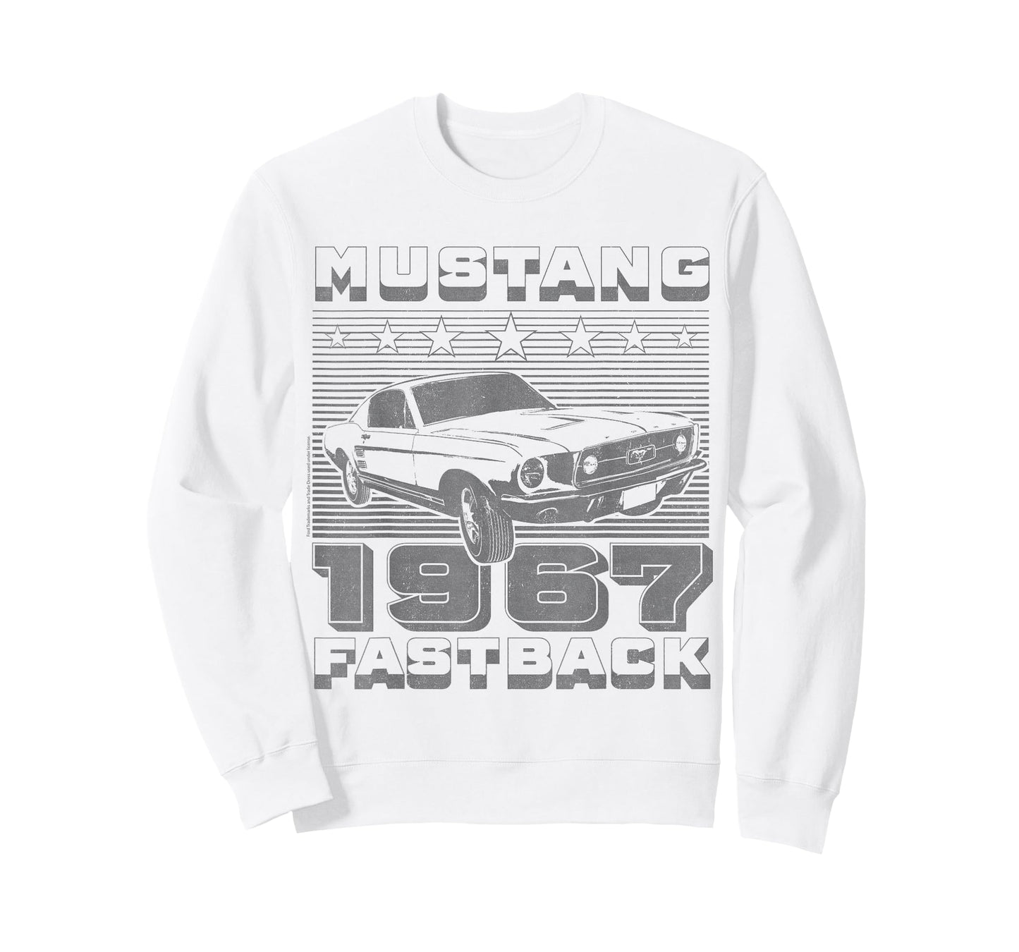 Ford - Mustang Fastback Patriotic Stars and Stripes 1967 T-Shirt