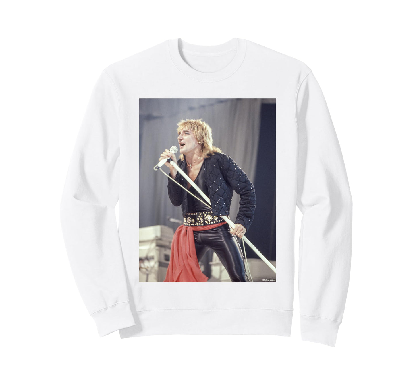 Rod Stewart Singer Of Faces Live By Allan Ballard T-Shirt