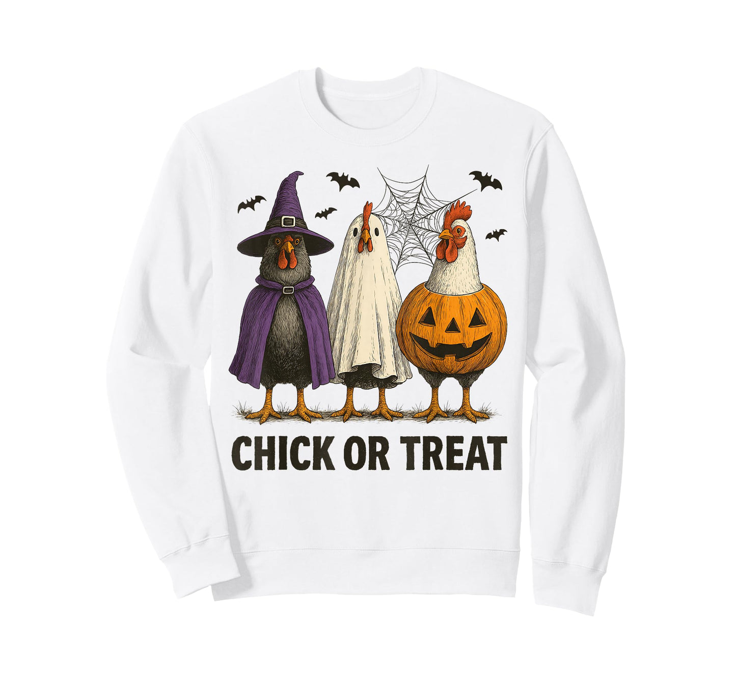 Chicken Chick Or Treat Funny Halloween Costume Farmer T-Shirt
