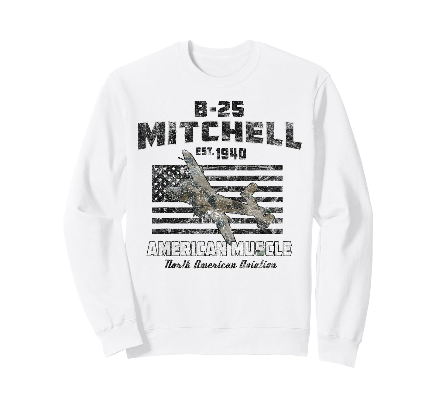 B-25 Mitchell WWII Bomber American Muscle Vintage T-Shirt