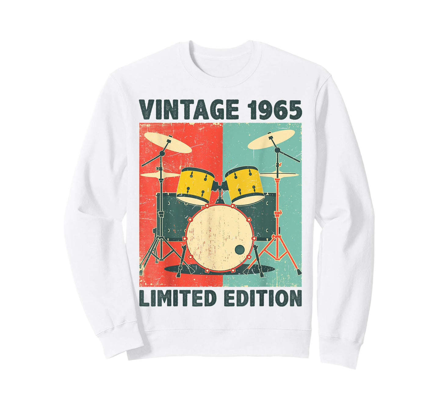 60 Years Old Gift Vintage 1965 Drums Lover 60th Birthday T-Shirt