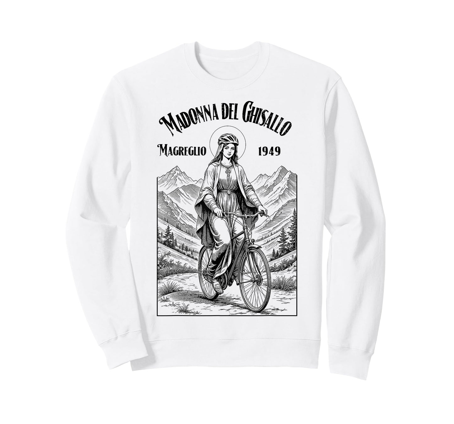Cycling Cyclist Patron Saint Madonna del Ghisallo Bicycle T-Shirt