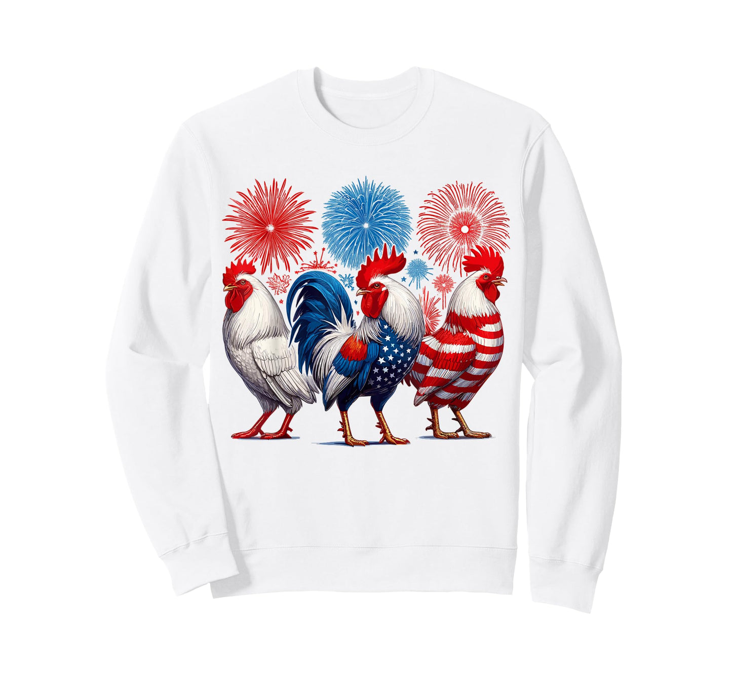 Chicken USA Flag Patriotic Chicken 4th of July T-Shirt