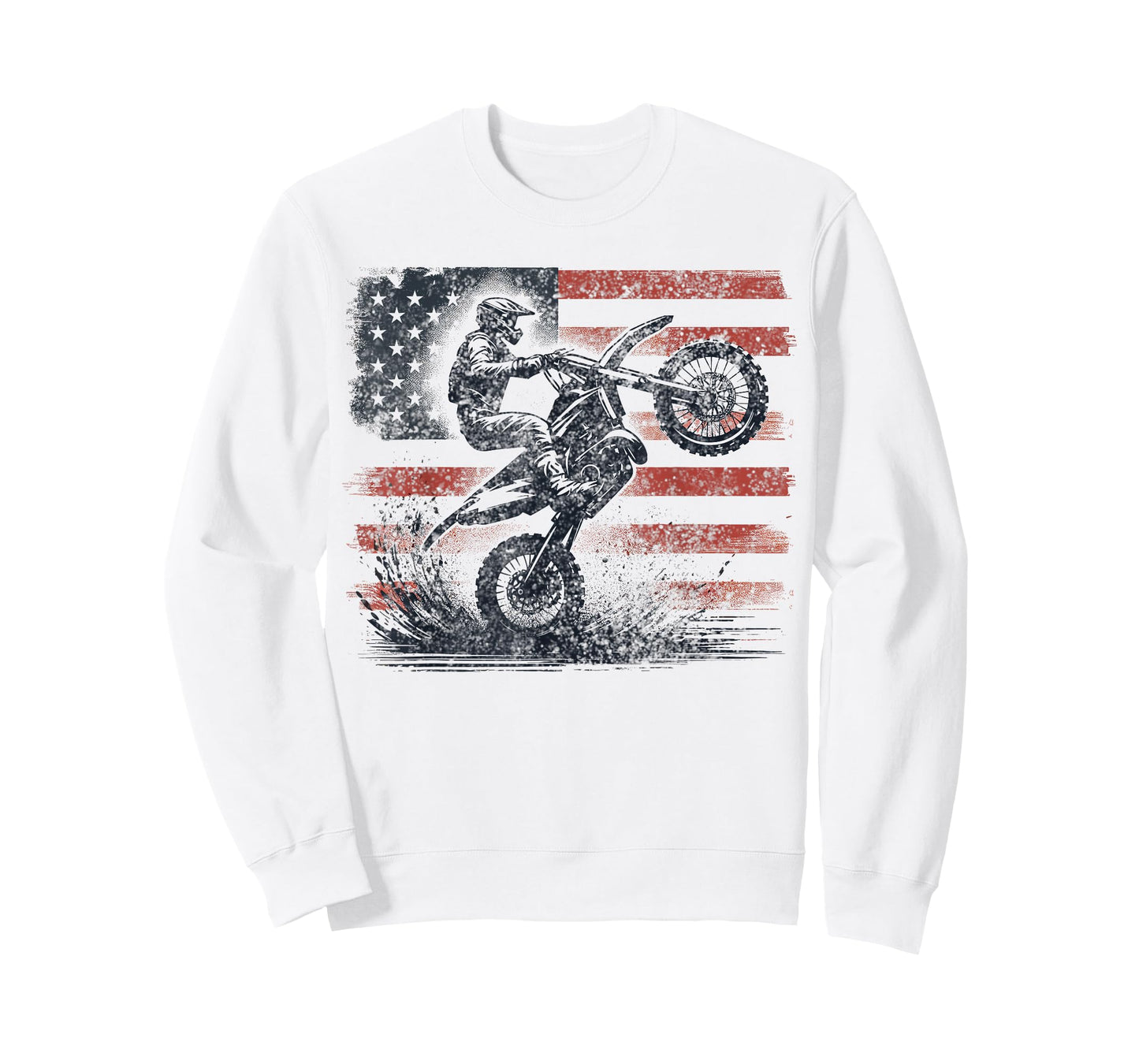 Dirt Bike American Flag Motocross T-Shirt