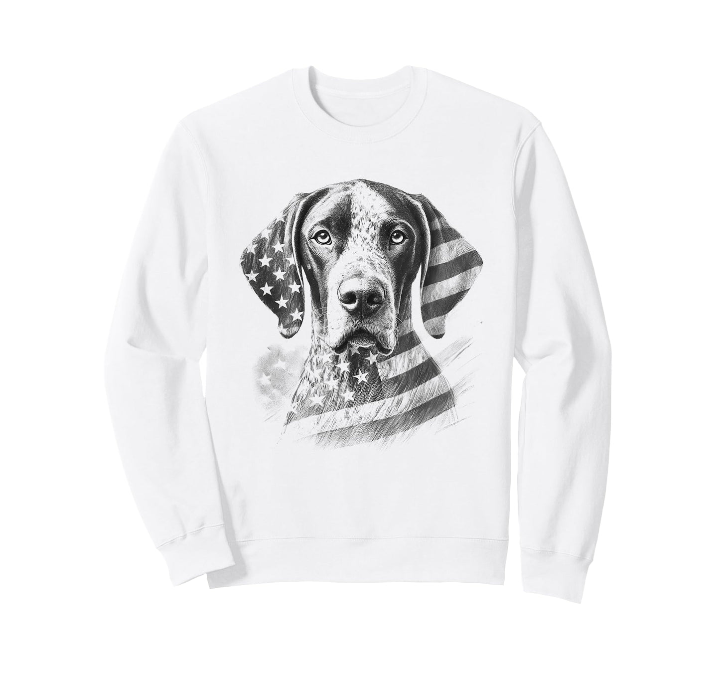 German Shorthaired Pointer American Flag GSP Dog Design Idea T-Shirt