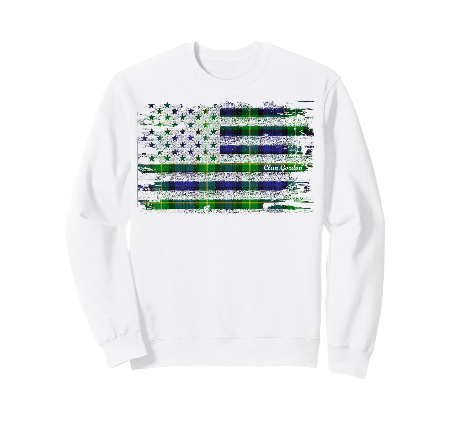 Clan Gordon American Flag Scottish tartan shirt T-Shirt