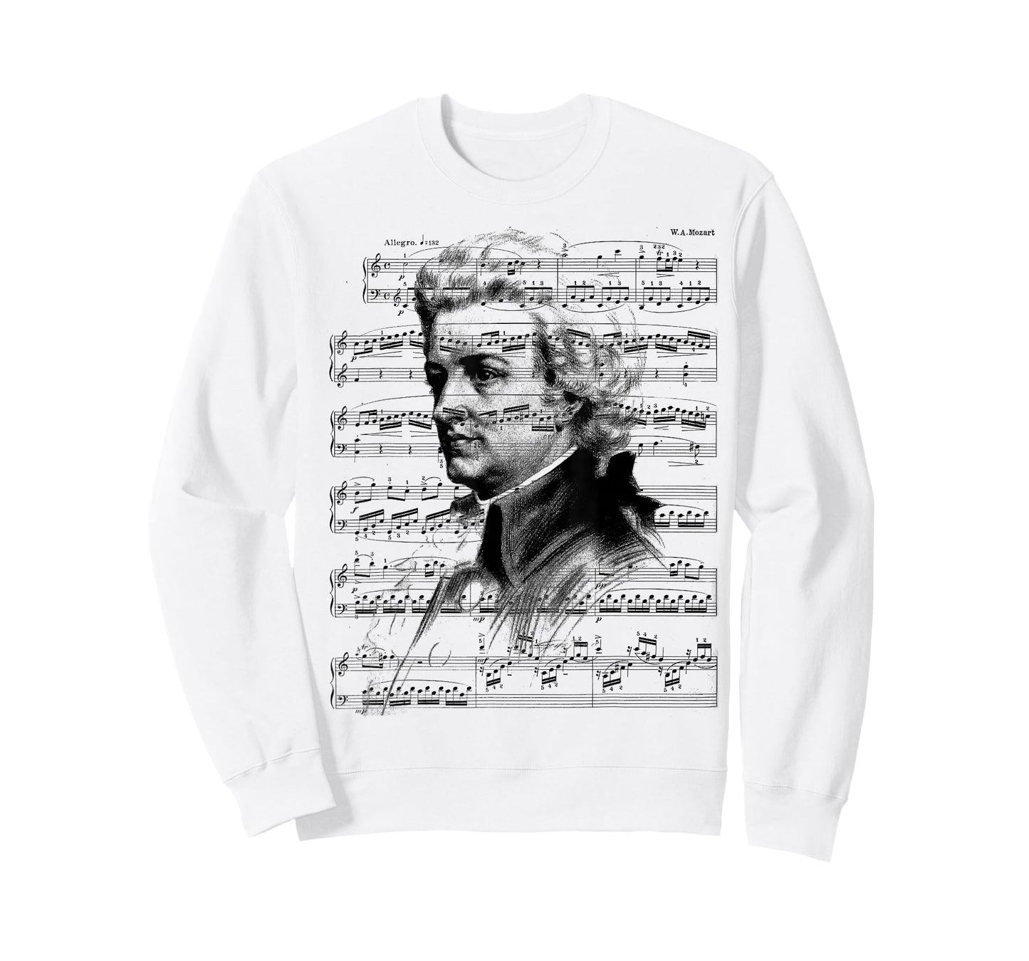 Wolfgang Amadeus Mozart Composer Pianist Mozart sheet music T-Shirt