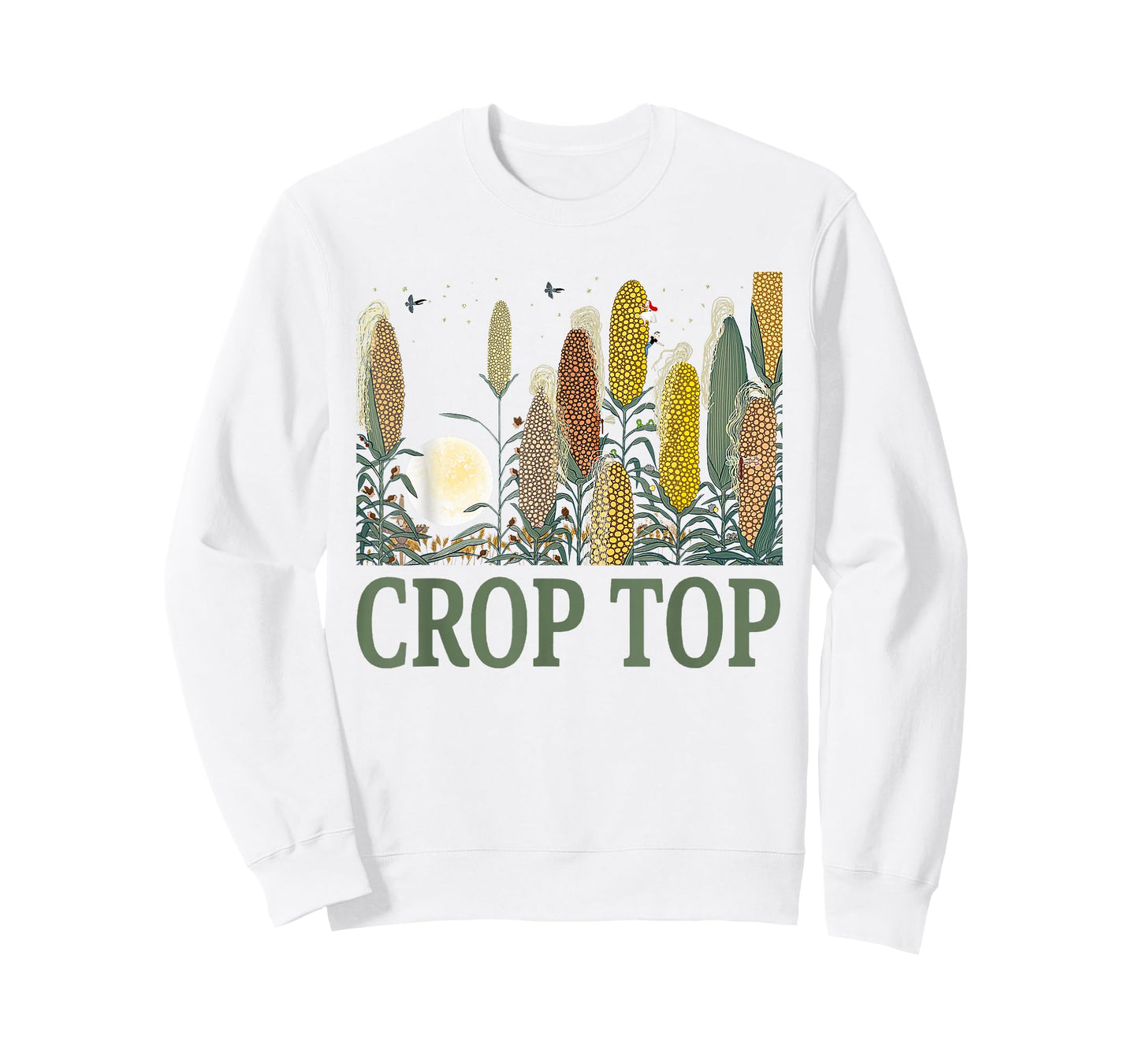 Crop Top Corn Farm Life Midwest Sarcasm T-Shirt