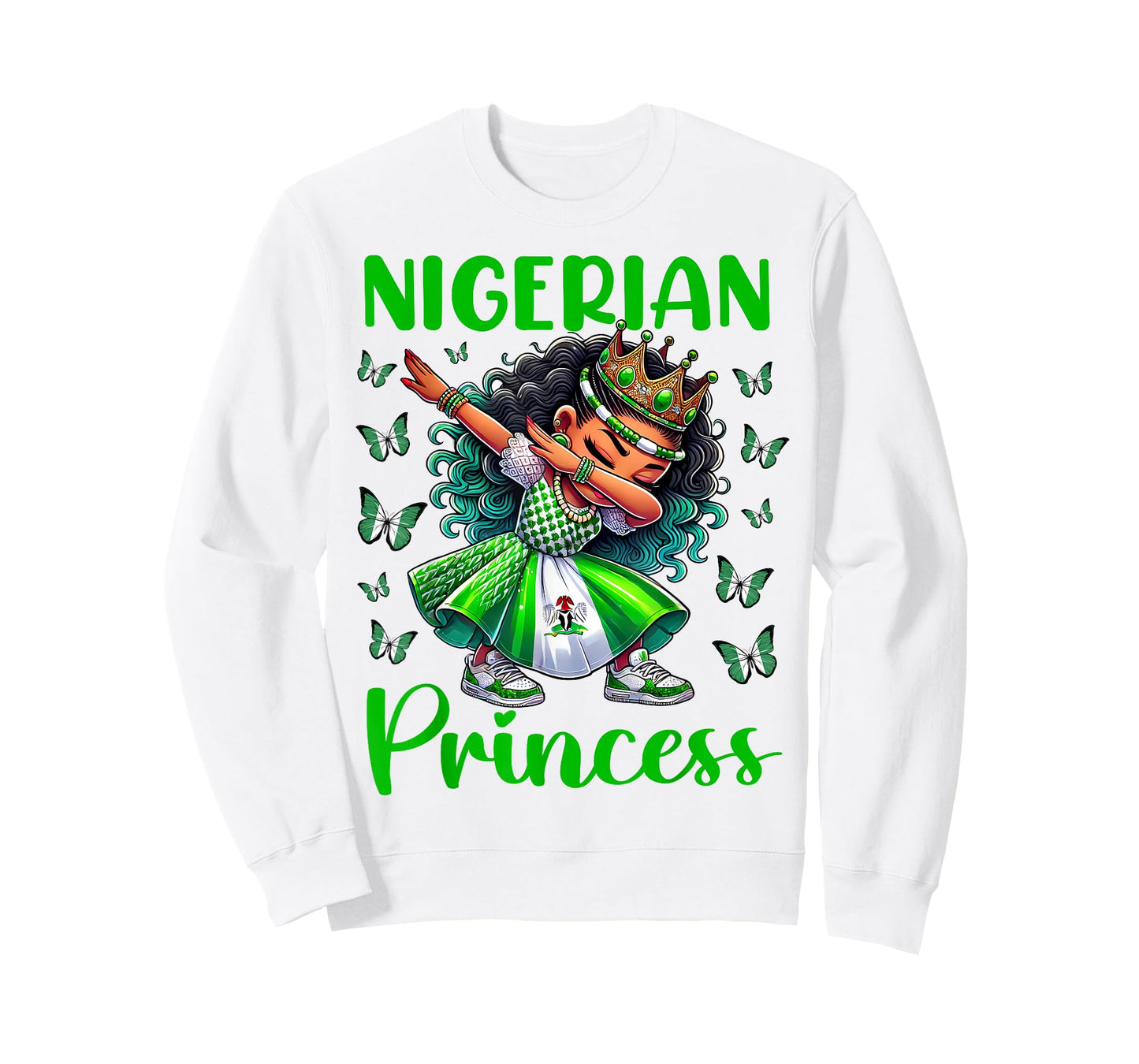 Nigerian Princess Dab Girl Flag Dress Culture Souvenir T-Shirt
