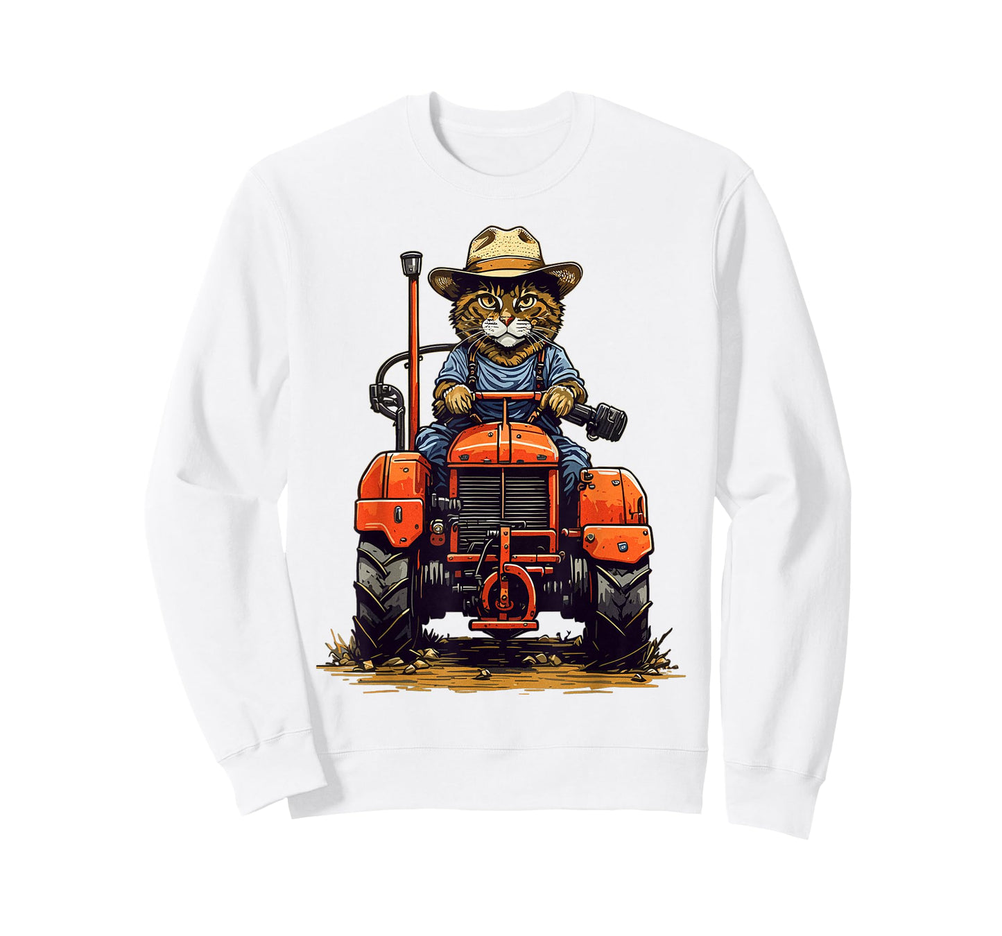 Funny Farm Tractor Lover Cat Farmer Life Cat Driving Tractor T-Shirt