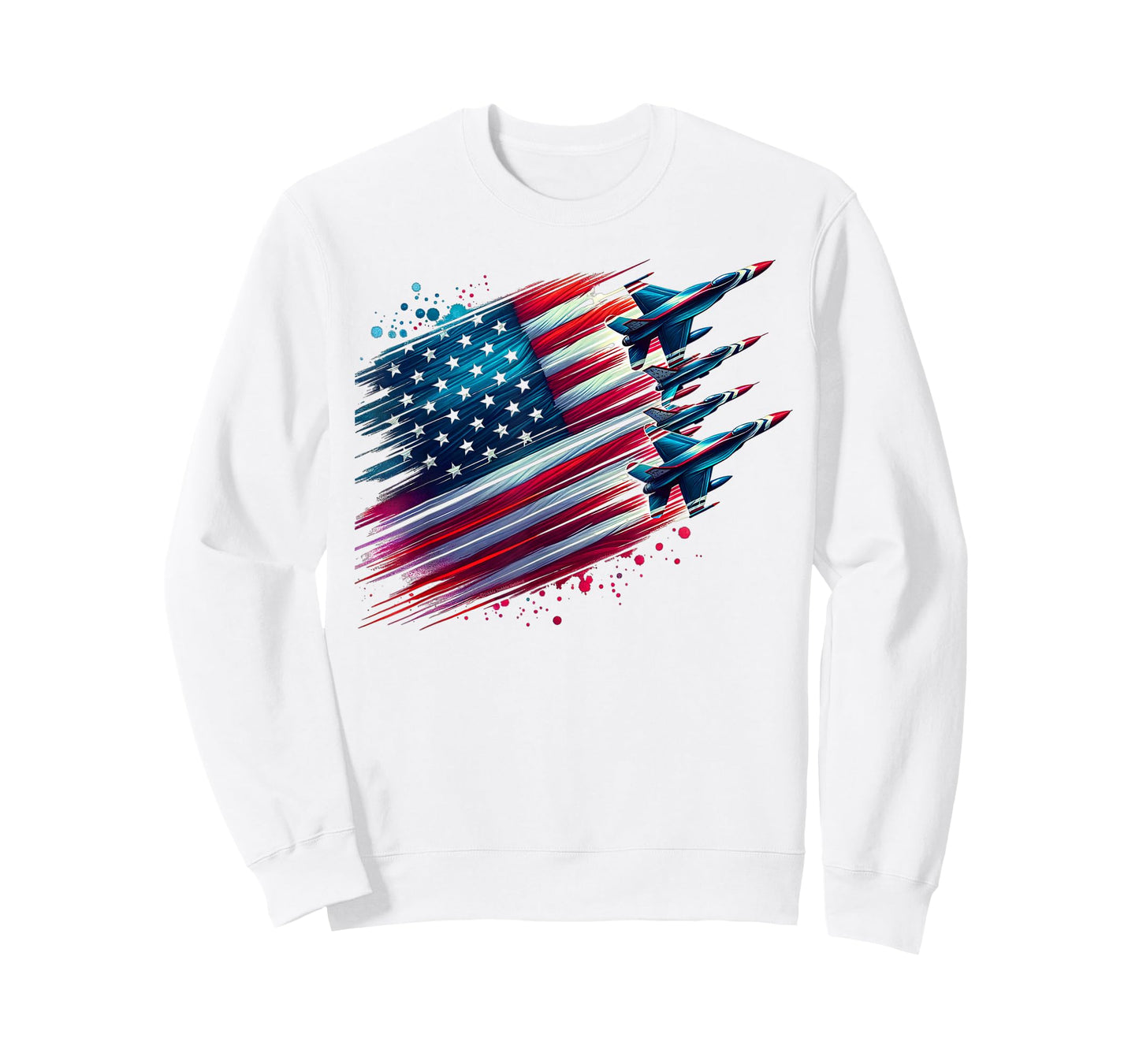 Flying Jets American Flag USA Patriotic 4th of July T-Shirt