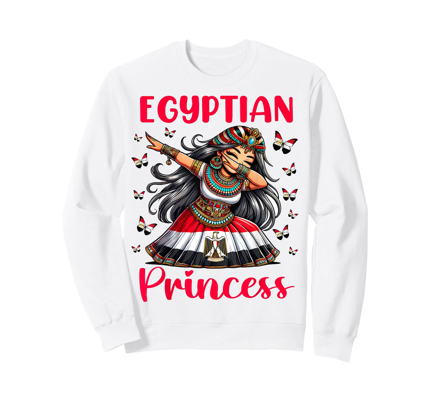 Egyptian Princess Dab Girl Flag Dress Heritage Souvenir Kids T-Shirt