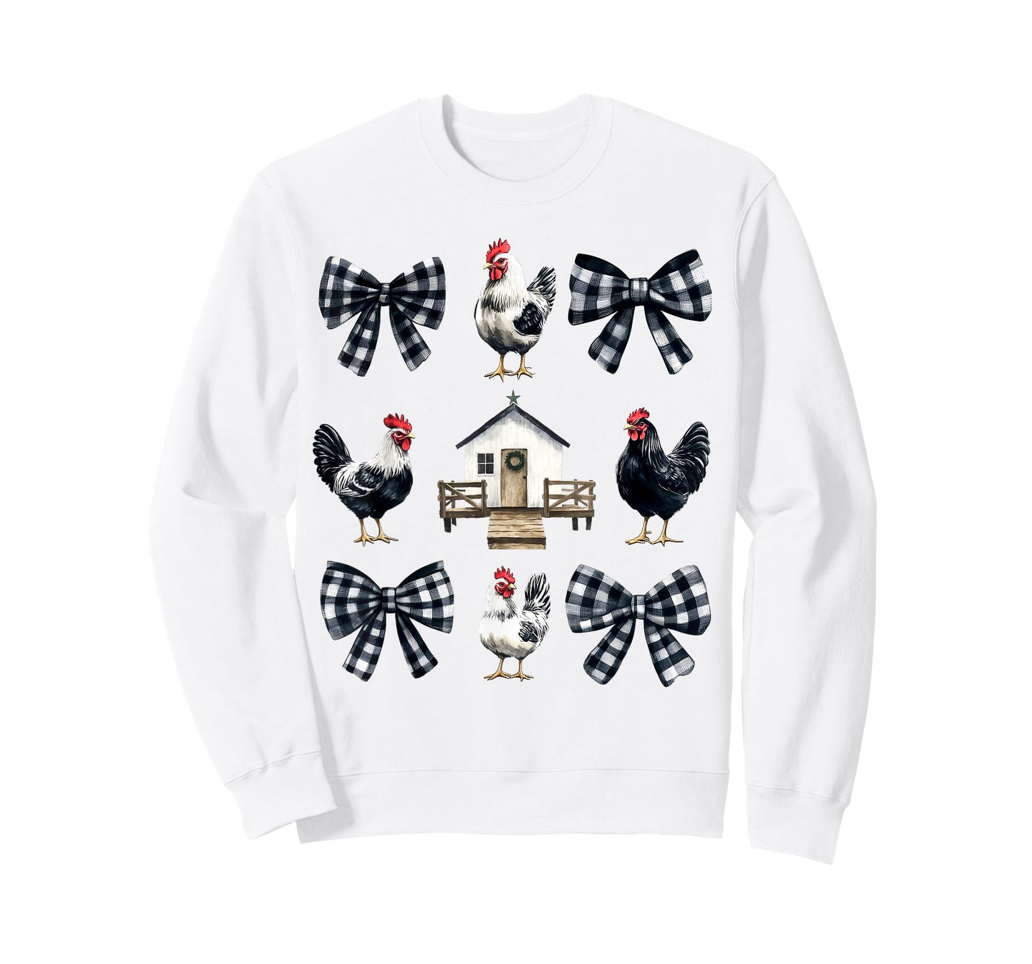Chicken Farm Funny Aesthetic Bows Clothing Girly Womens Unisex-Kids Unisex-Adults T-Shirt Grey Small Chicken Coquette Bows Design Classic Fit