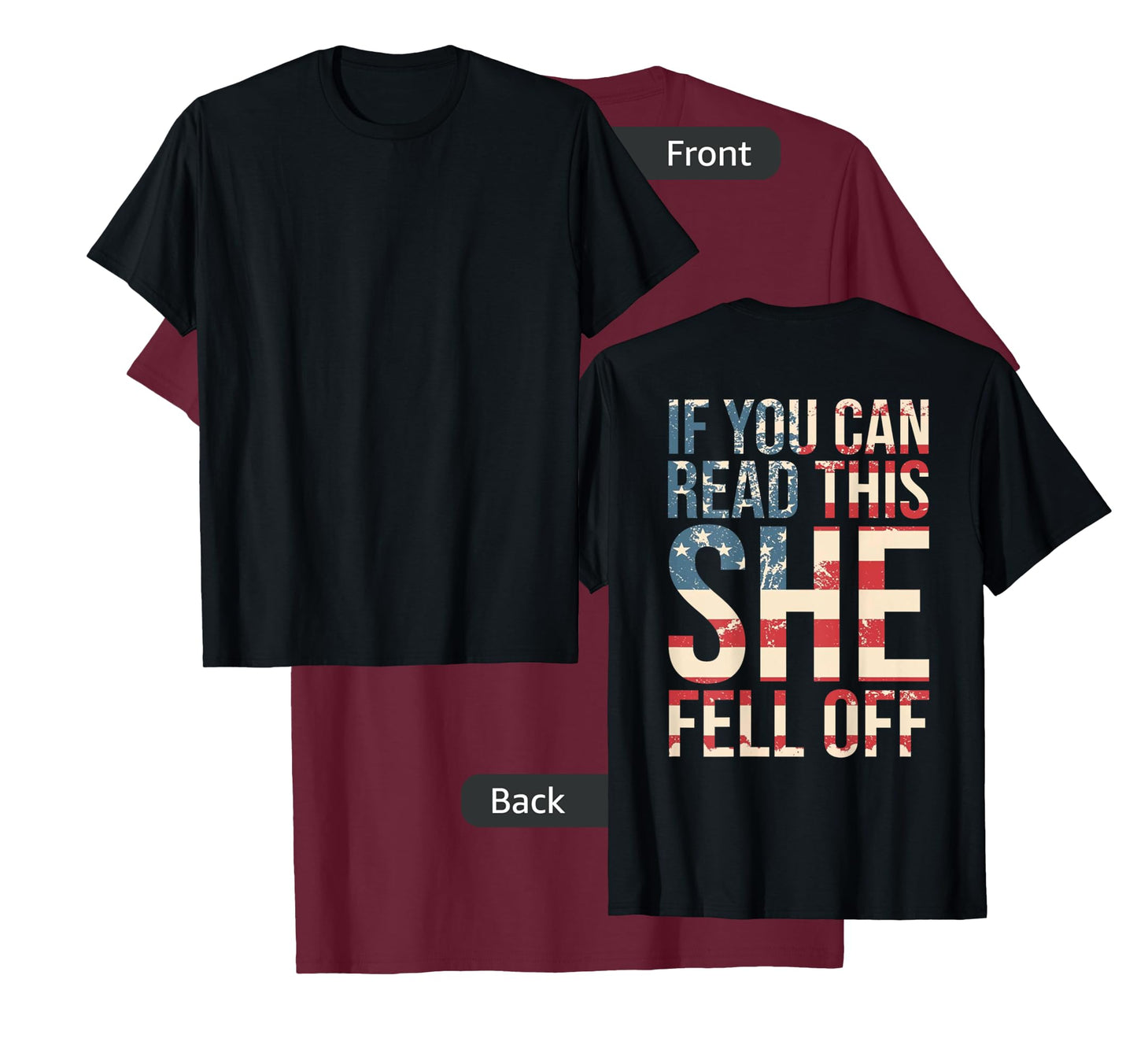 Funny If You Can Read This She Fell Off Biker Motorcycle T-Shirt