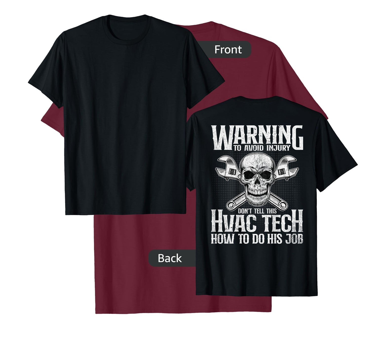 HVAC Technician Funny HVAC Tech Design On Back T-Shirt
