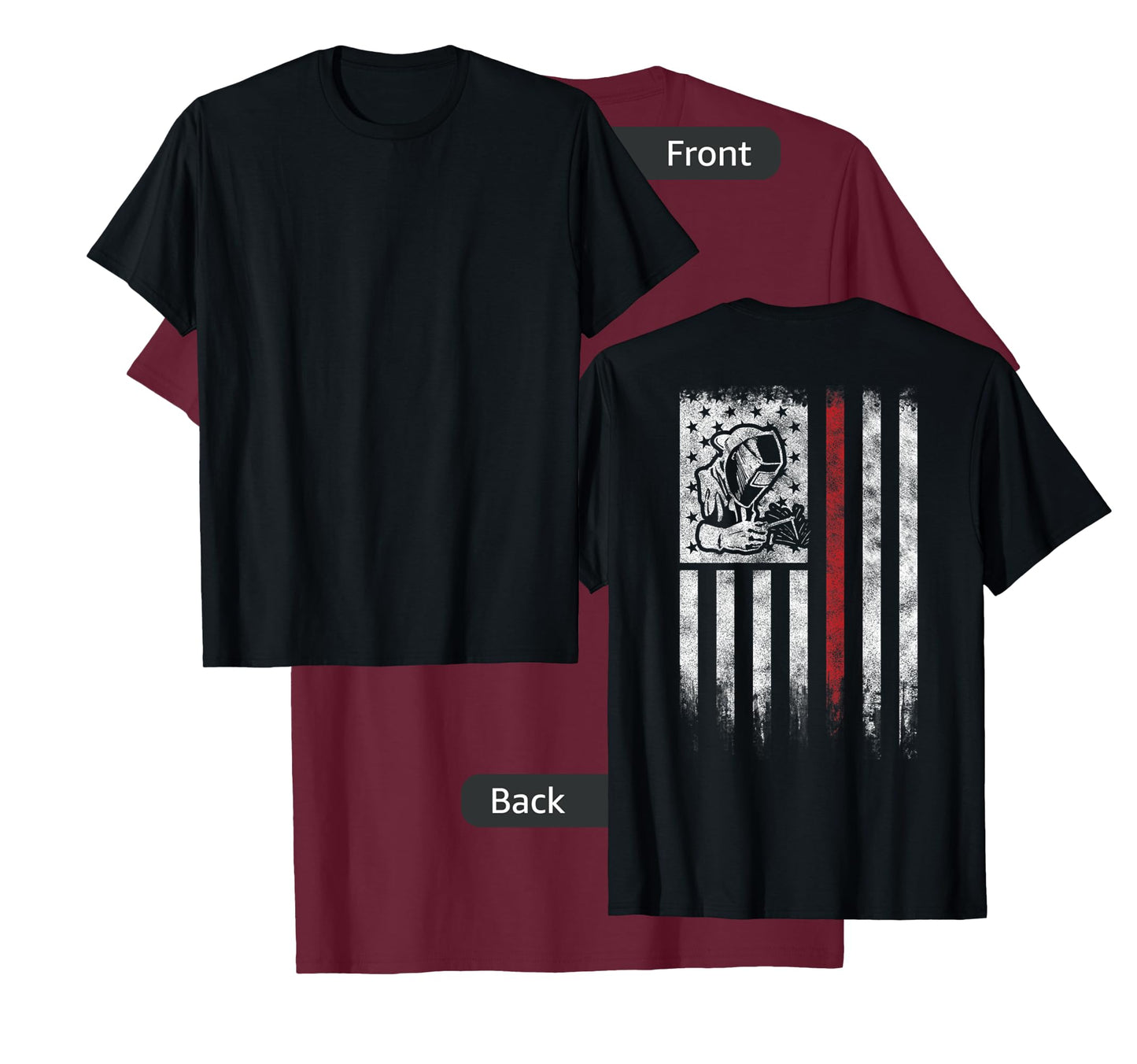 Welder Vintage USA American Flag Patriotic Welding T-Shirt